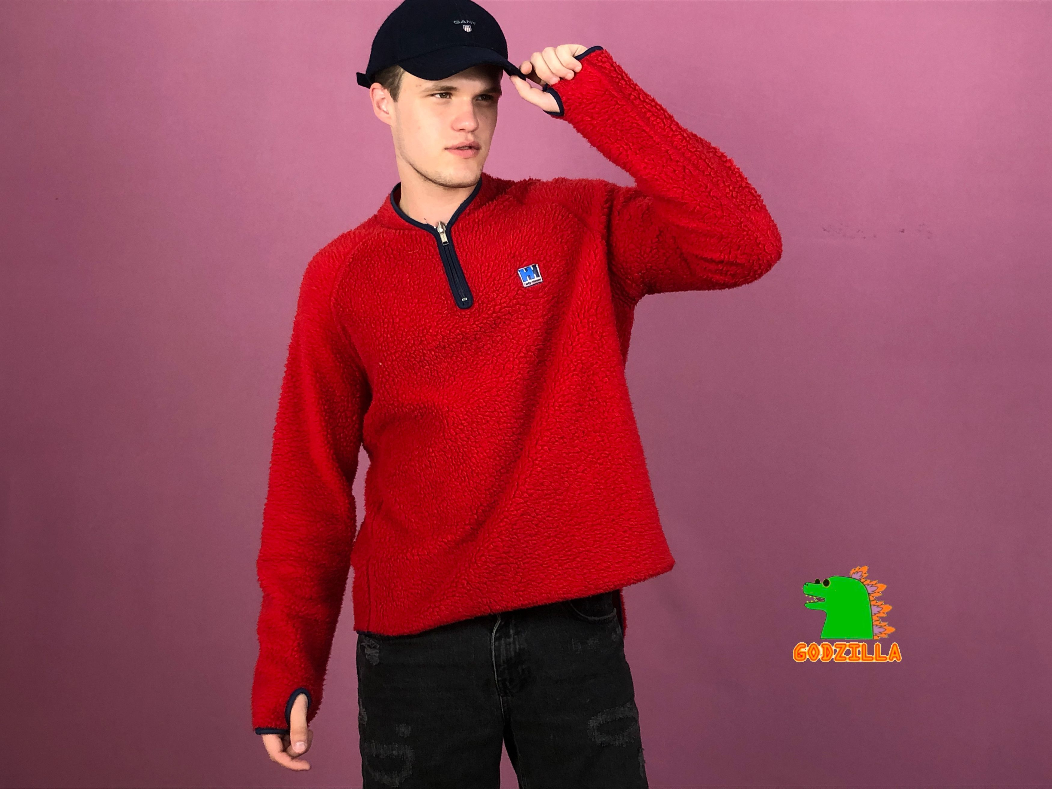 Helly Hansen × Vintage 80s Helly Hansen Vintage Men's Quarter Zip Fleece - XL Size US XL / EU 56 / 4 - 4 Thumbnail