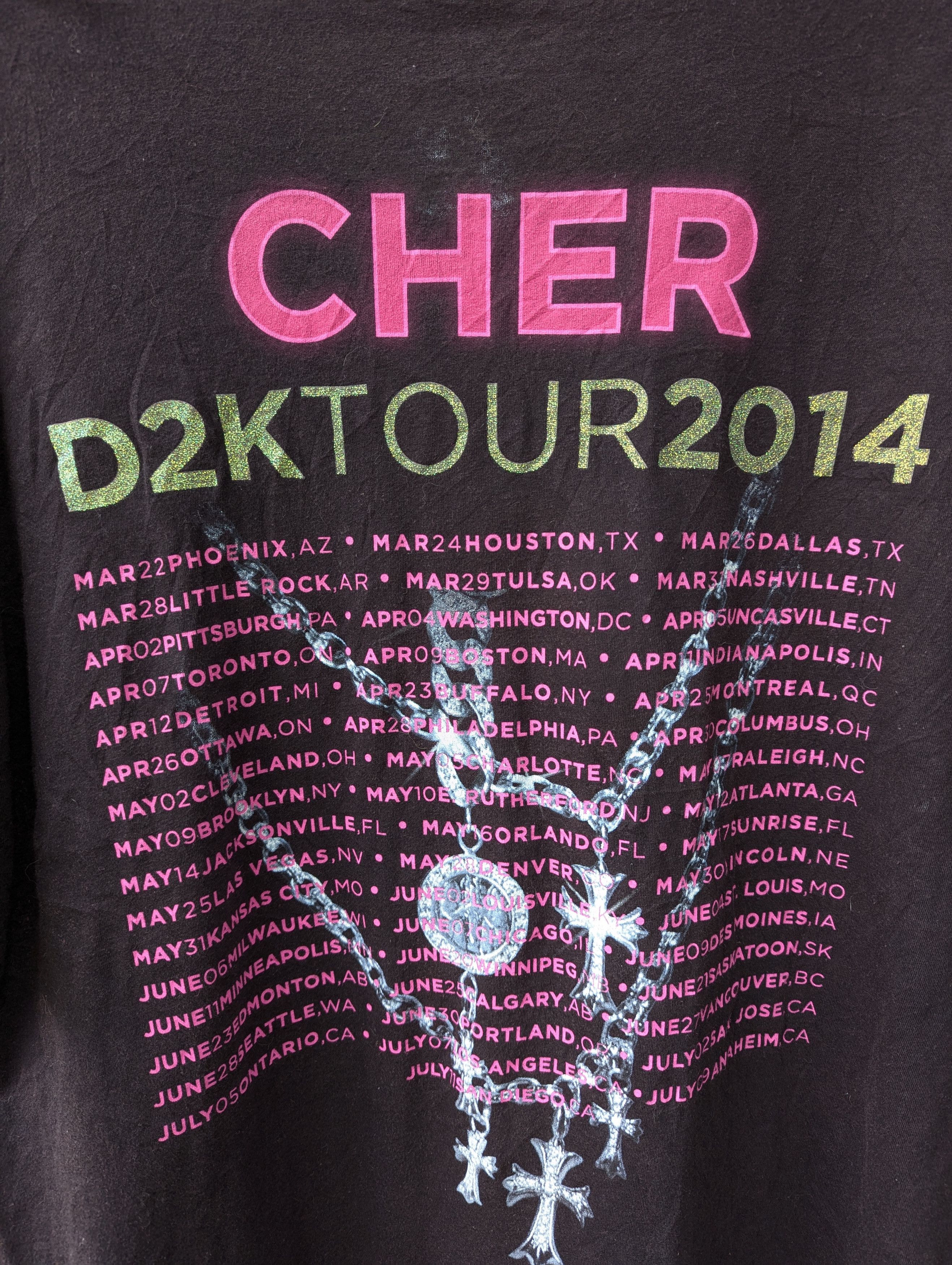 Band Tees Cher American Singer Tshirt Size US XL / EU 56 / 4 - 5 Thumbnail