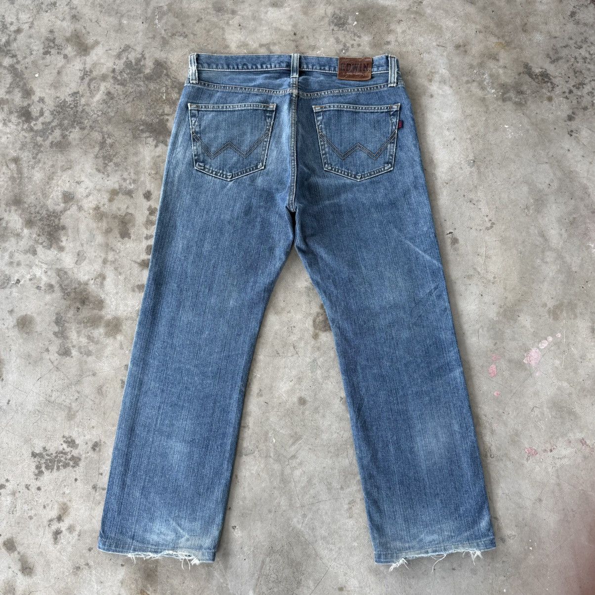Edwin Vintage Edwin Faded Blue Denim Jean Pants W35 Size US 35 - 2 Thumbnail