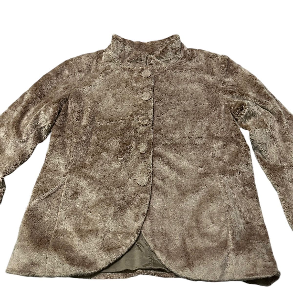 agnes b. Agnès b. beige faux-fur coat Size L / US 10 / IT 46 - 10 Thumbnail