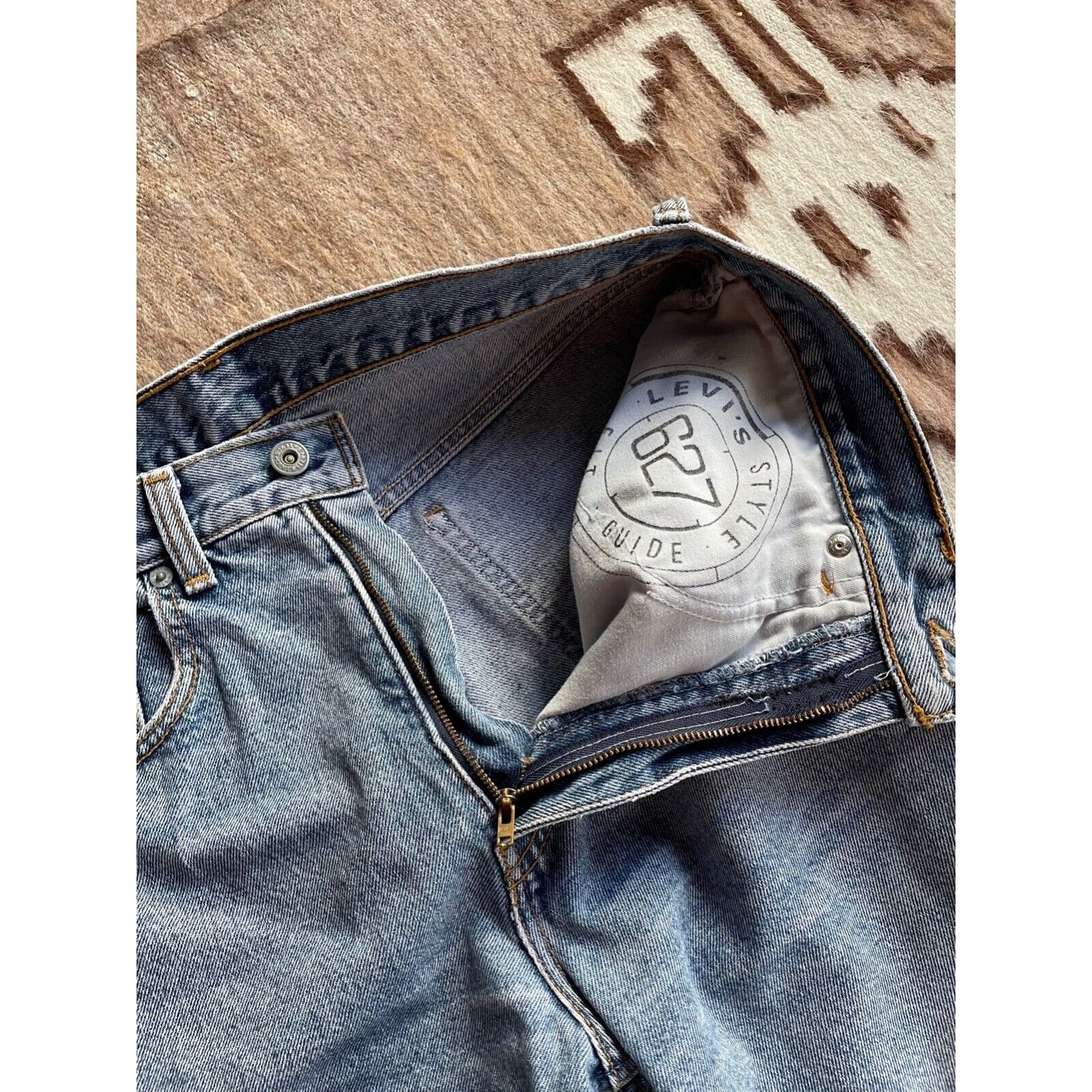 Jean Levi's 627 Orange Tab Vintage Light Blue Denim Jeans 8177AC Size US 34 / EU 50 - 5 Thumbnail