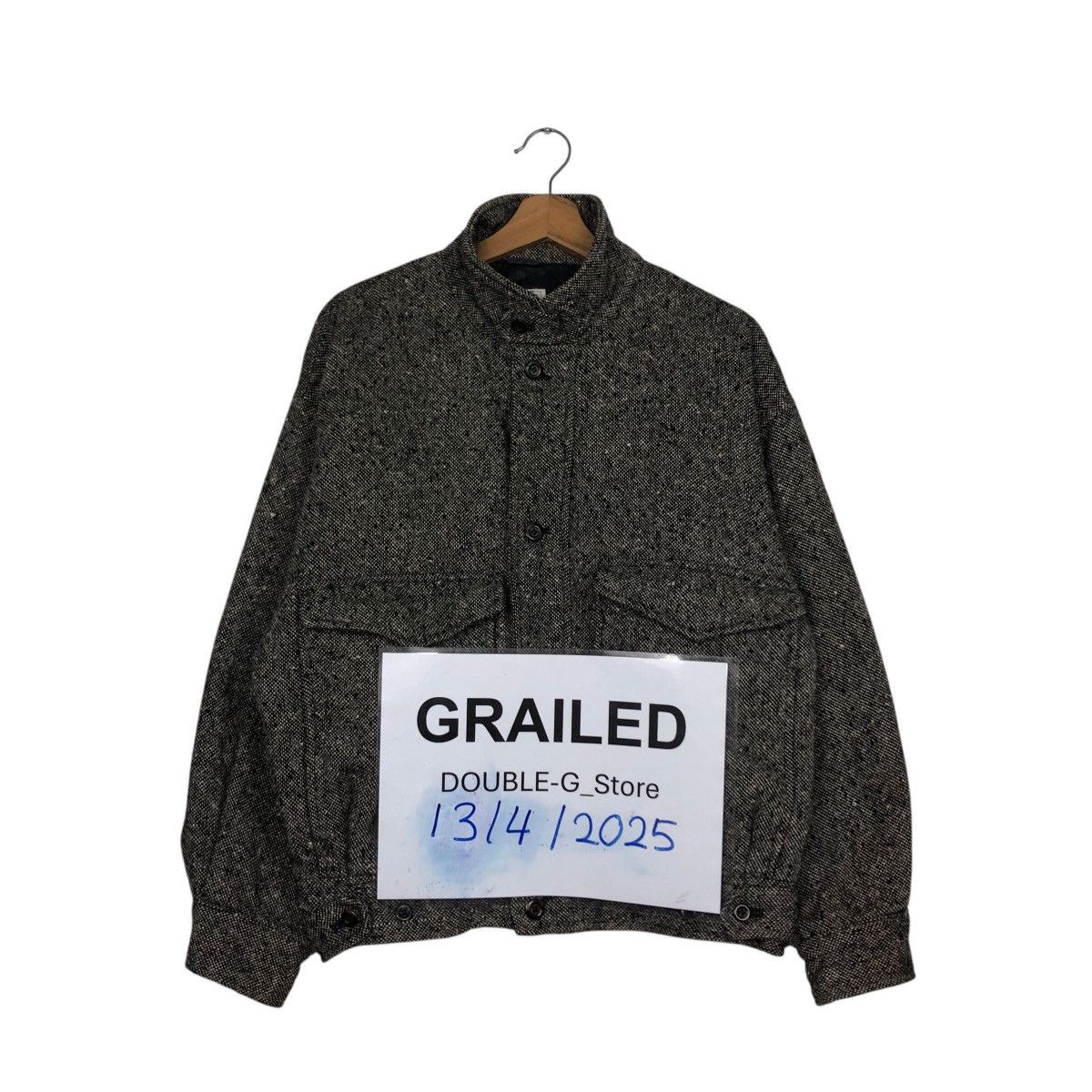 Japanese Brand 📌Vintage Wool Herringbone Bomber Jacket Issey Miyake Size US M / EU 48-50 / 2 - 1 Thumbnail