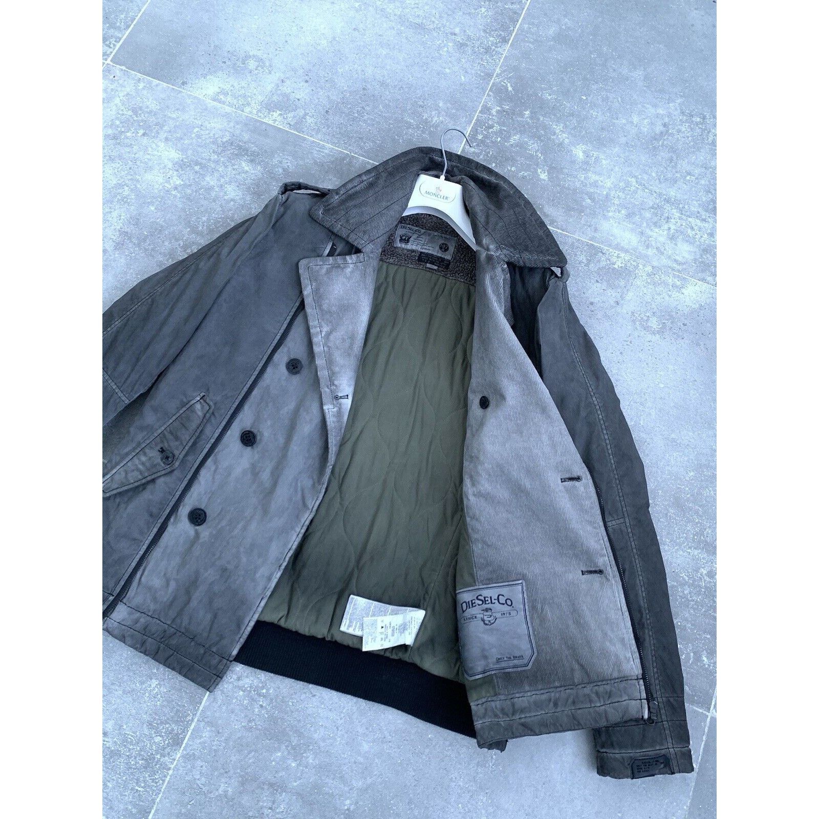 Diesel Mens DIESEL Garment DYED Pea Coat Corduroy Jacket L EU 50 52 Size US L / EU 52-54 / 3 - 5 Thumbnail