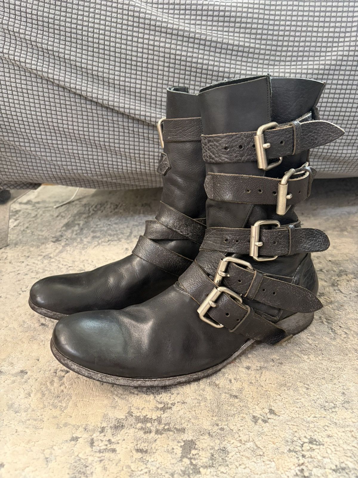 Japanese Brand whoop de doo - Buckle Leather Boots Size US 8 / EU 41 - 1 Thumbnail