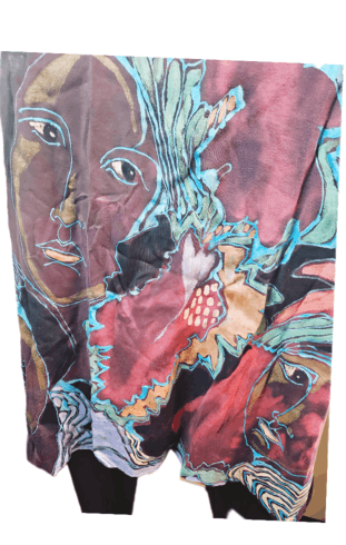 Other 1980s Hand-Painted Signed Wearable Art 4ft Vest Women’s New Size ONE SIZE - 5 Thumbnail