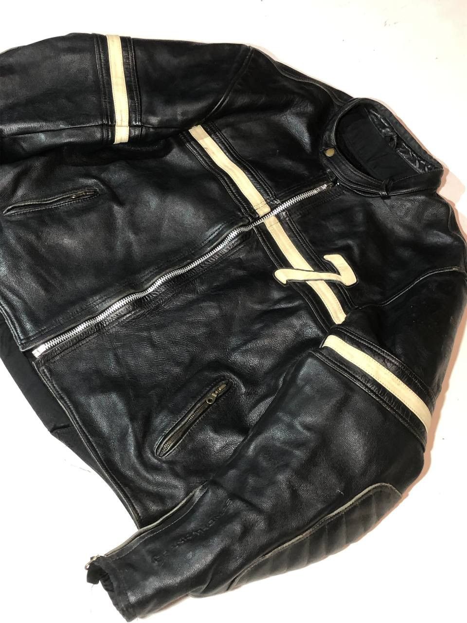 Vintage Frank Thomas Motorcycle Moto Leather Jacket Racing Vintage Size US XXL / EU 58 / 5 - 10 Thumbnail
