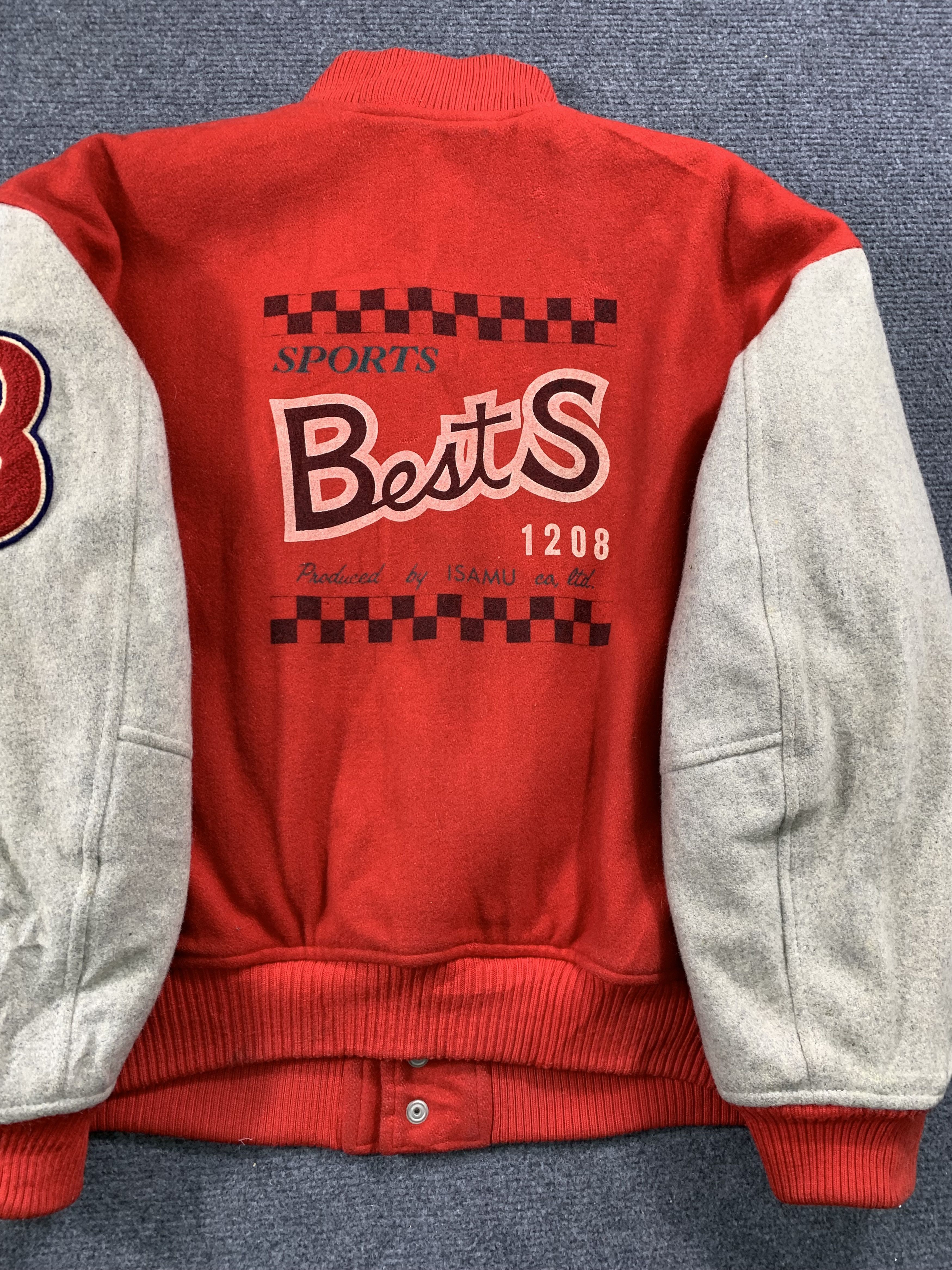 Japanese Brand Vintage Bests Racing ISAMU Button Up Wool Varsity Jacket Size US M / EU 48-50 / 2 - 21 Thumbnail