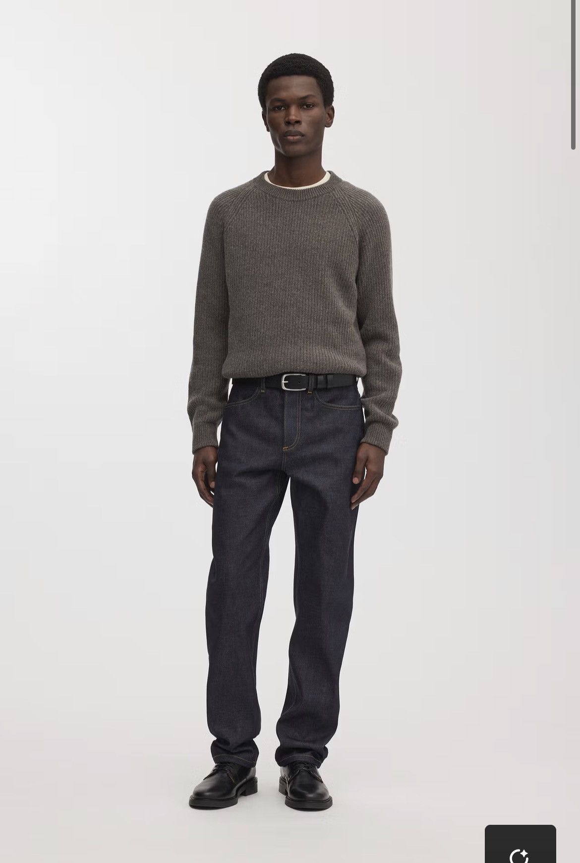 Asket ASKET CHARCOAL BLACK/GREY WOOL KNIT SWEATER Size US M / EU 48-50 / 2 - 1 Thumbnail