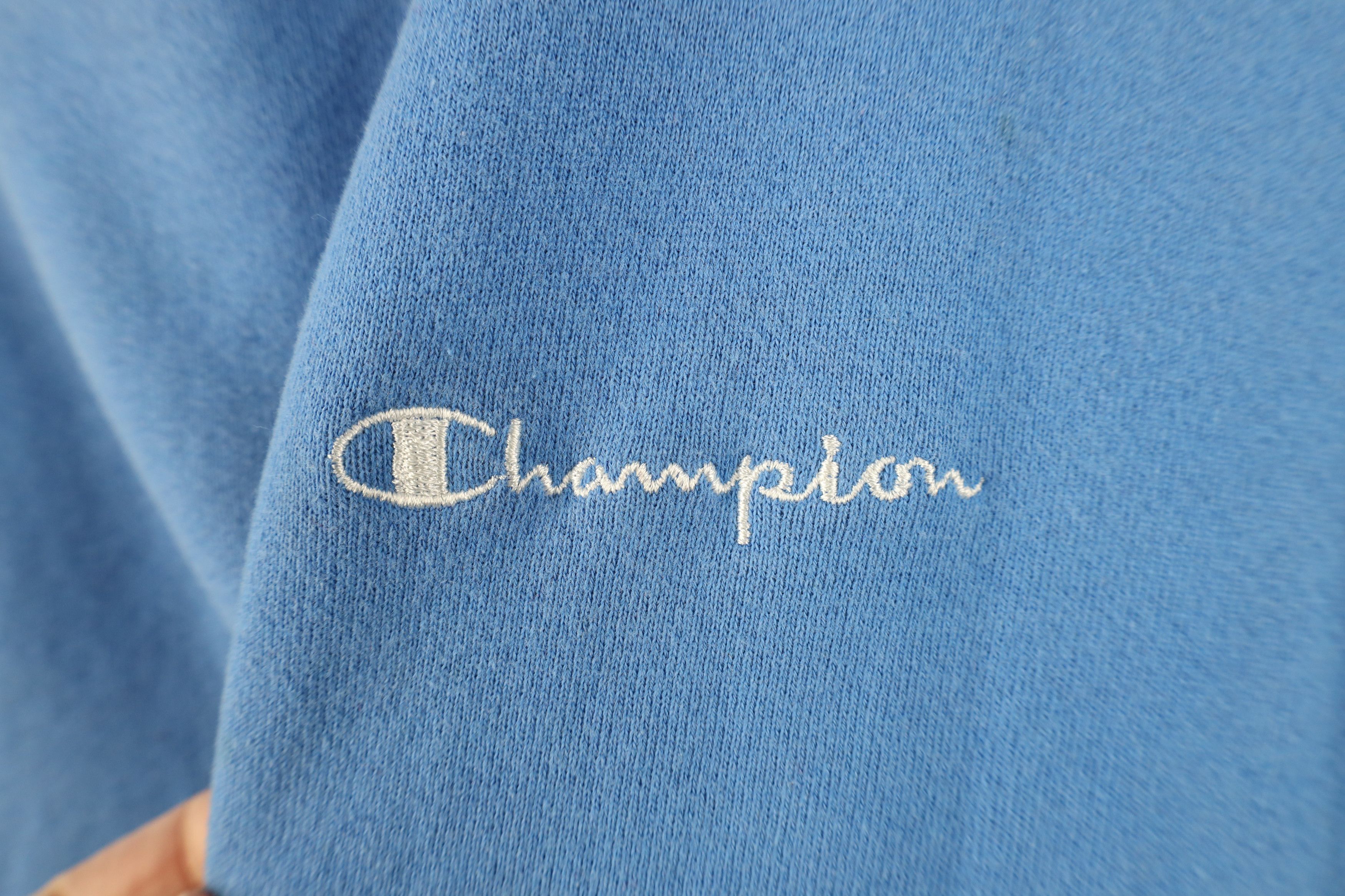 Champion Vintage 90s Champion Spell Crewneck Sweatshirt Light Blue Size US XL / EU 56 / 4 - 5 Thumbnail