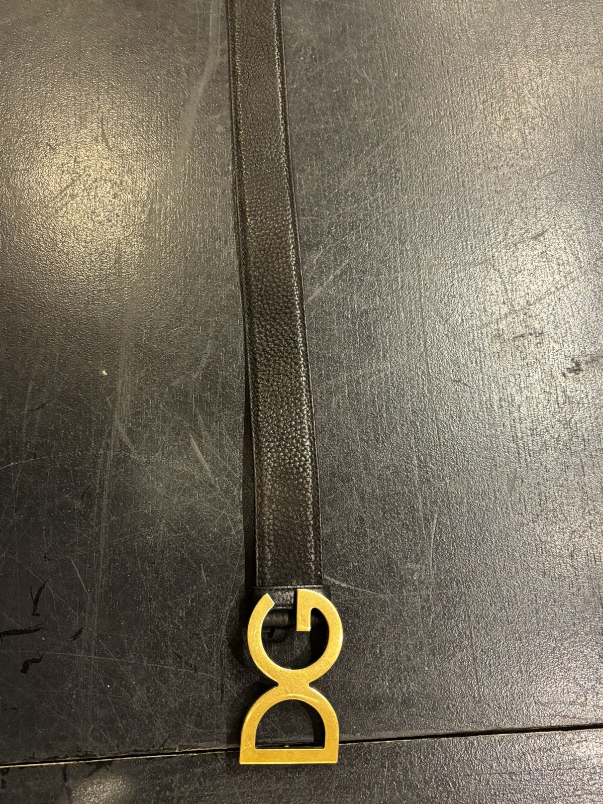 Dolce & Gabbana Dolce & Gabbana Leather Belt - Gold/Black Size 36 - 2 Thumbnail