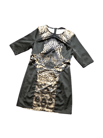 Allsaints Vintage Allsaints Y2K Animal Print Midi Dress Size 10 Size L / US 10 / IT 46 - 1 Thumbnail