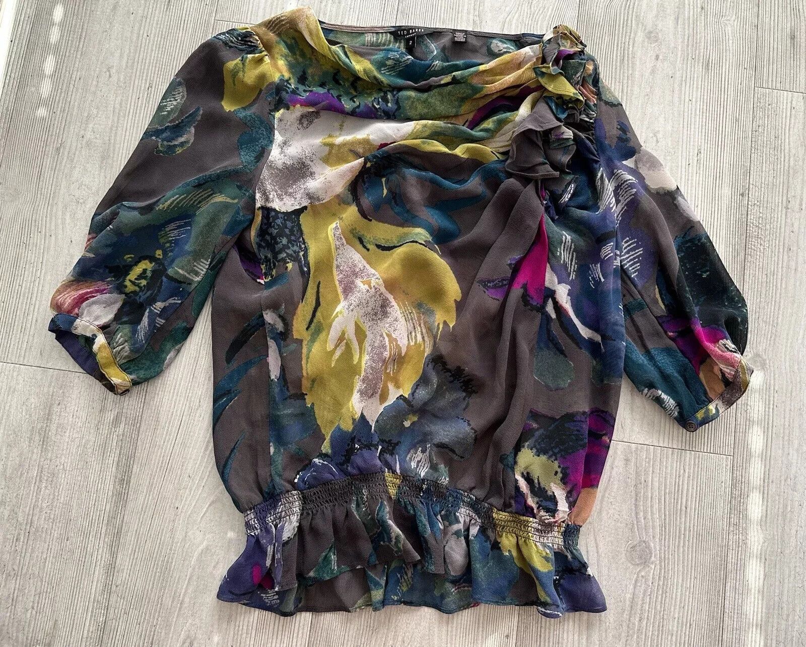 Ted Baker Ted Baker Silk Mesh Multicolor Top Blouse Size 2 Size M / US 6-8 / IT 42-44 - 5 Thumbnail