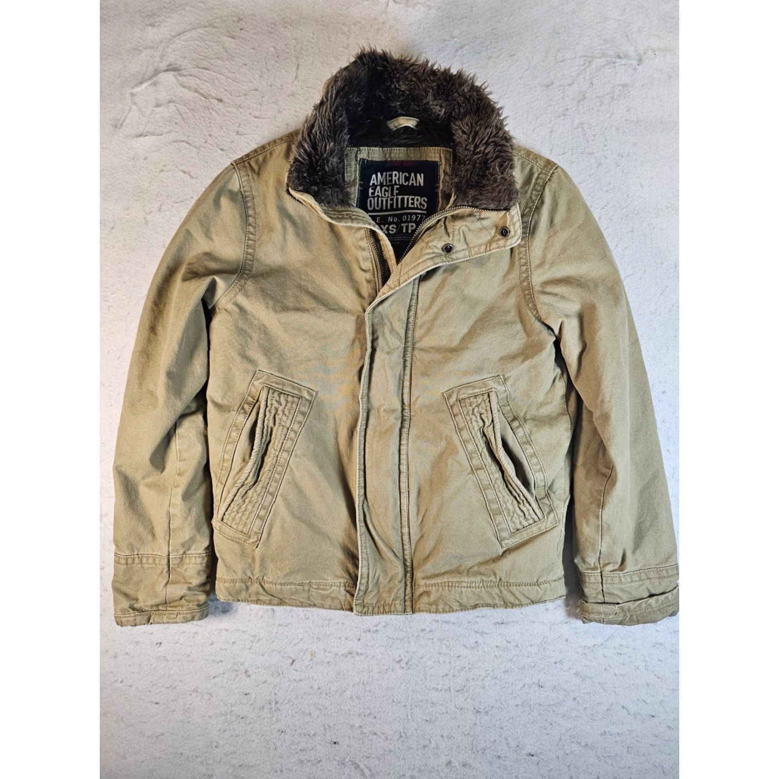 American Eagle Outfitters VINTAGE American Eagle Coat Chore Jacket Full Zip Faux Fur Lined XS Brown Men Regular Short 90s Classic Outdoor Size US XS / EU 42 / 0 - 2 Thumbnail