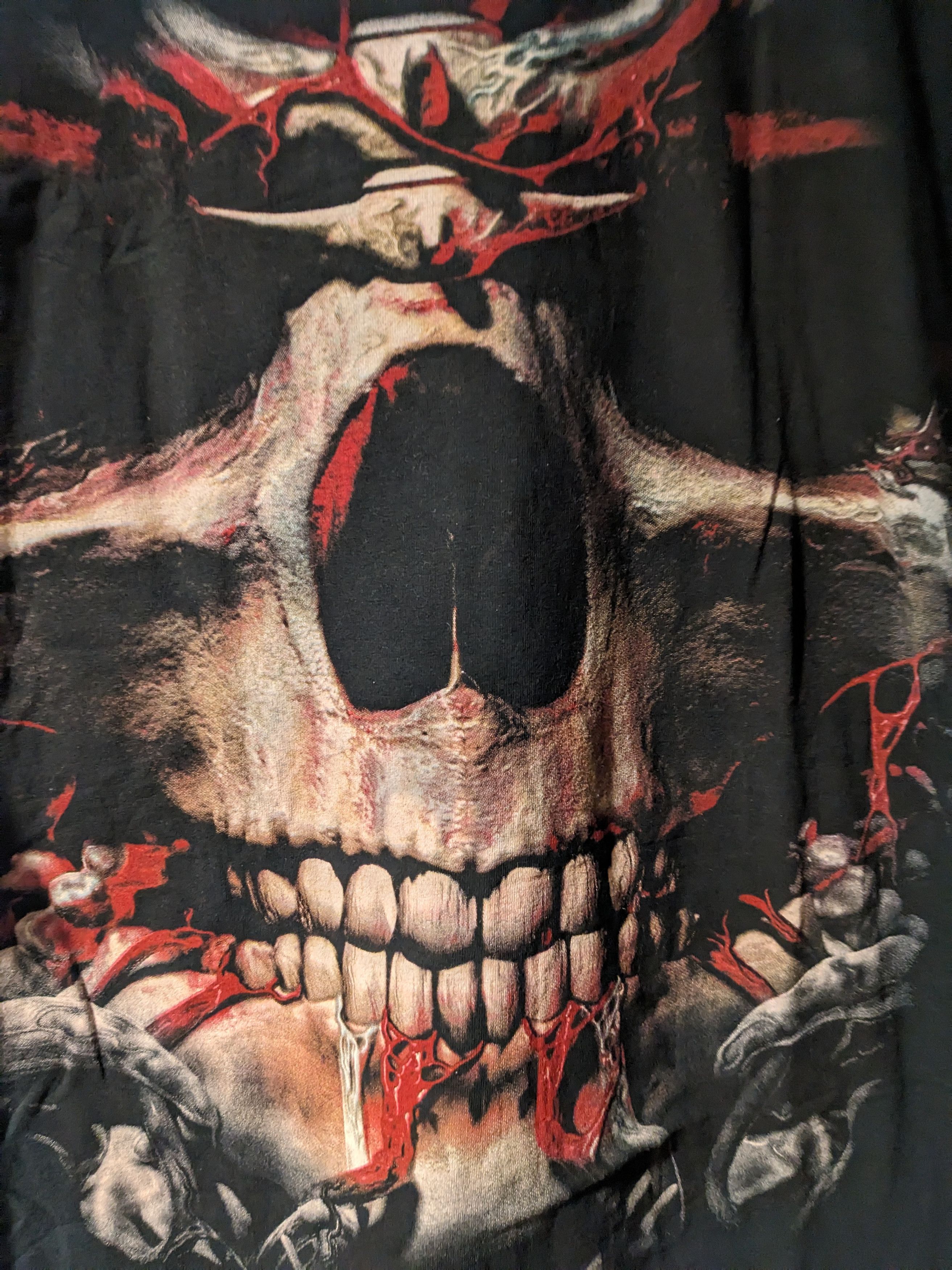 Vintage Vintage 2005 SkulBone Skull Skeleton Blood Large T-Shirt Size US L / EU 52-54 / 3 - 2 Thumbnail