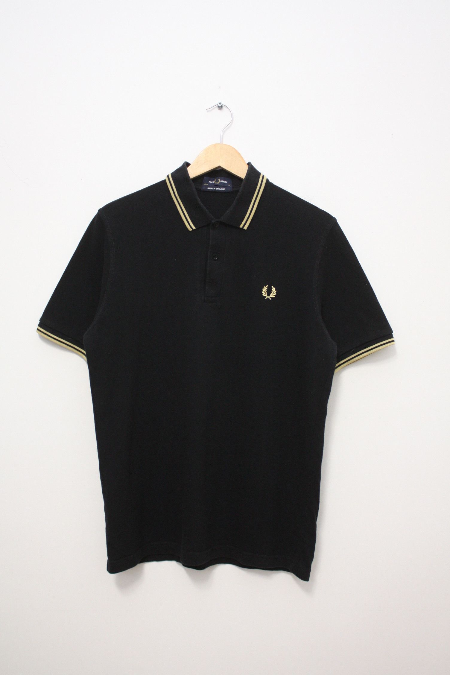 Fred perry polo black and yellow clearance