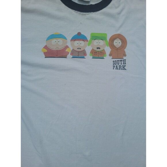 Cartoon Network Vtg Southpark Comedy Central ringer tee shirt y2k cartoon Size US XL / EU 56 / 4 - 4 Thumbnail