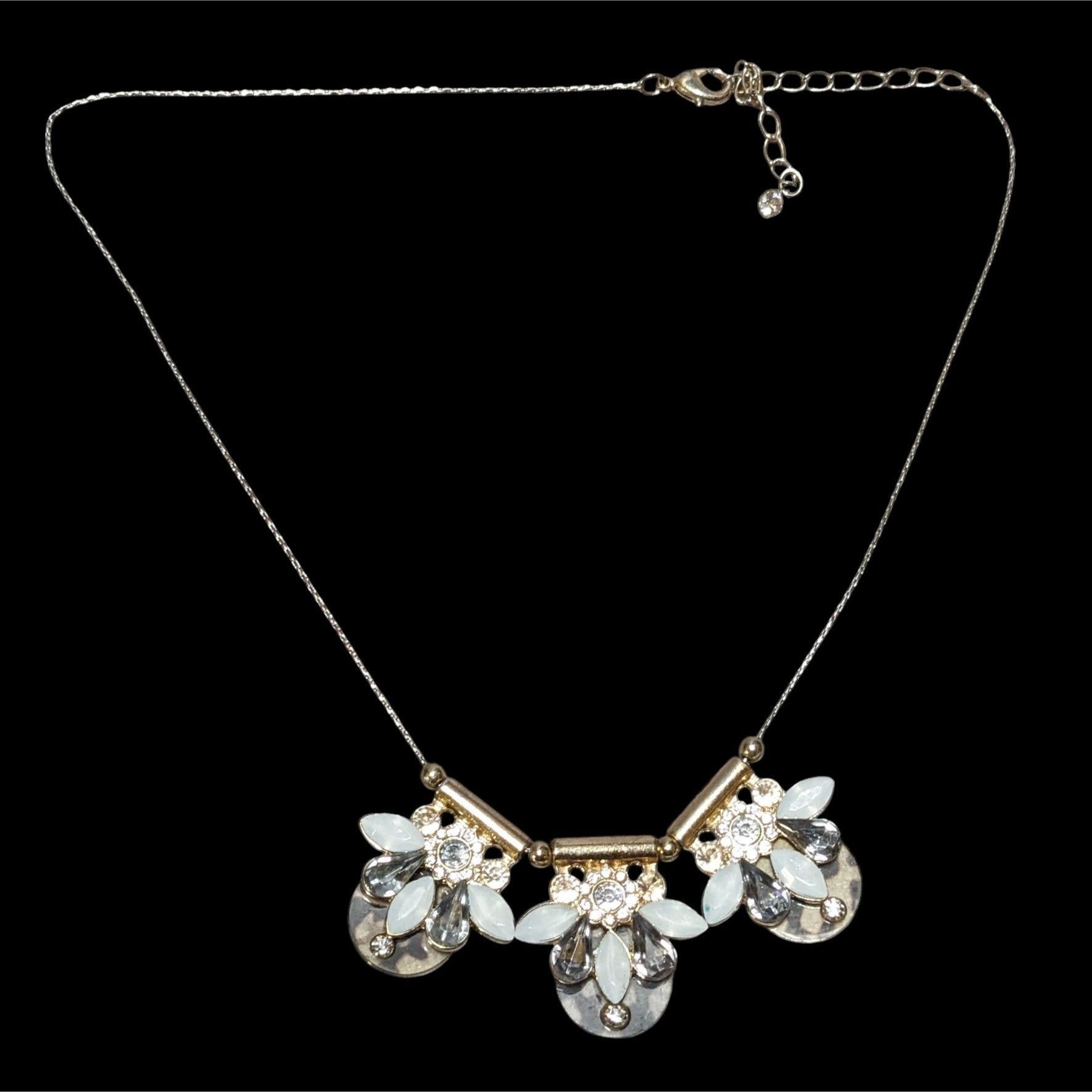 Other Y2K Glam Gemmed Floral Statement Necklace Size ONE SIZE - 1 Thumbnail