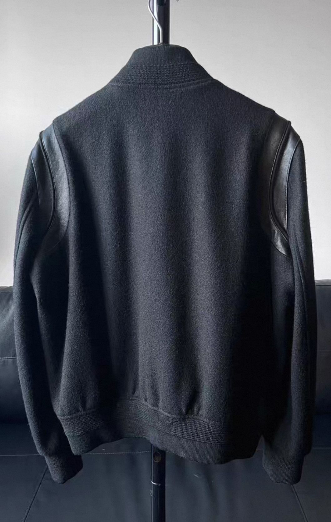 Saint Laurent Paris Saint Laurent Teddy Wool Leather Varsity Jacket- Size US L / EU 52-54 / 3 - 2 Thumbnail