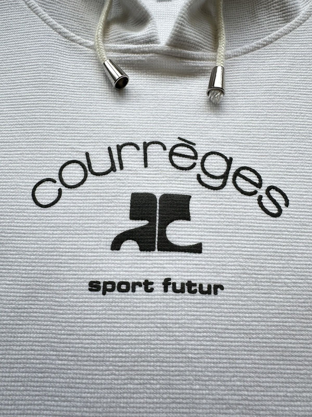 Andre Courreges × Courreges 1990's Courreges hoodie white Size US M / EU 48-50 / 2 - 11 Thumbnail