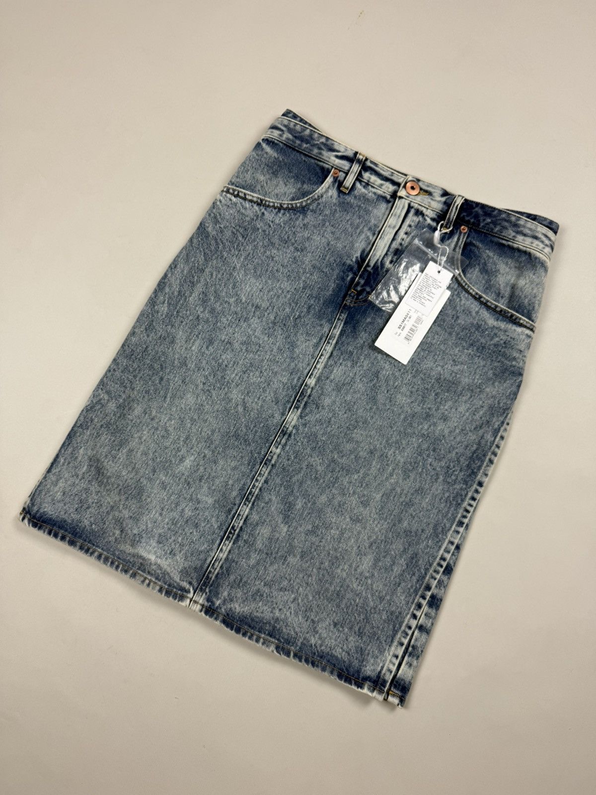 Maison Margiela BNWT! Maison Margiela Ladies Denim Pencil Wrap Midi Skirt Size 28" / US 6 / IT 42 - 6 Thumbnail