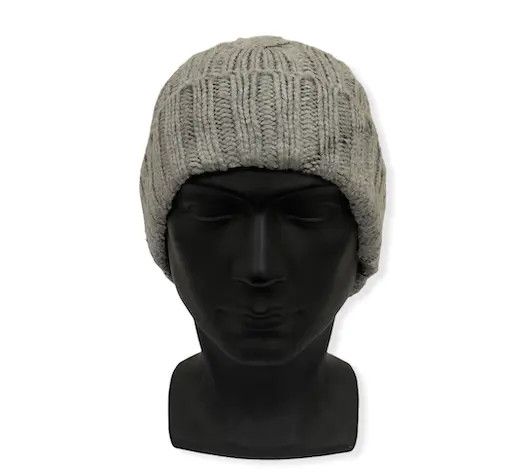 image of Uniqlo Plain Knit Beanie Hat, Men's