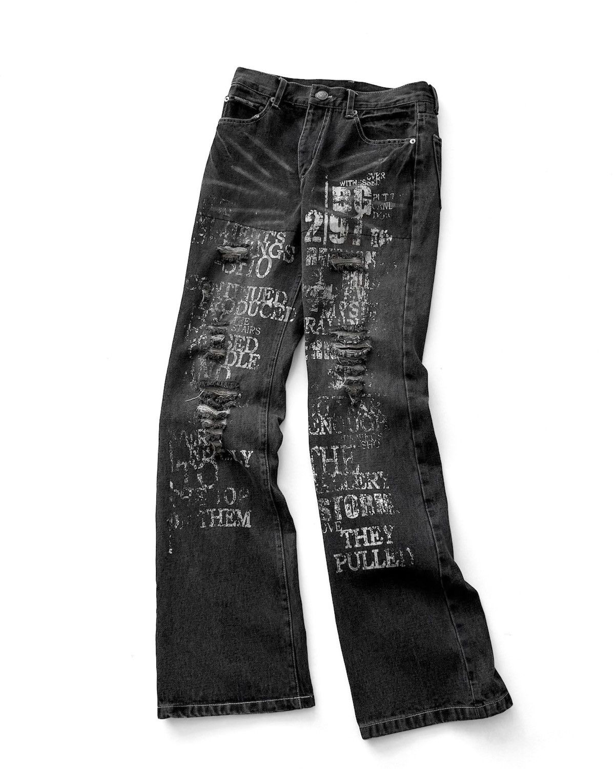 BERNINGS SHO BERNINGS-SHO DISTRESSED FLARE JEANS Size US 29 - 7 Thumbnail