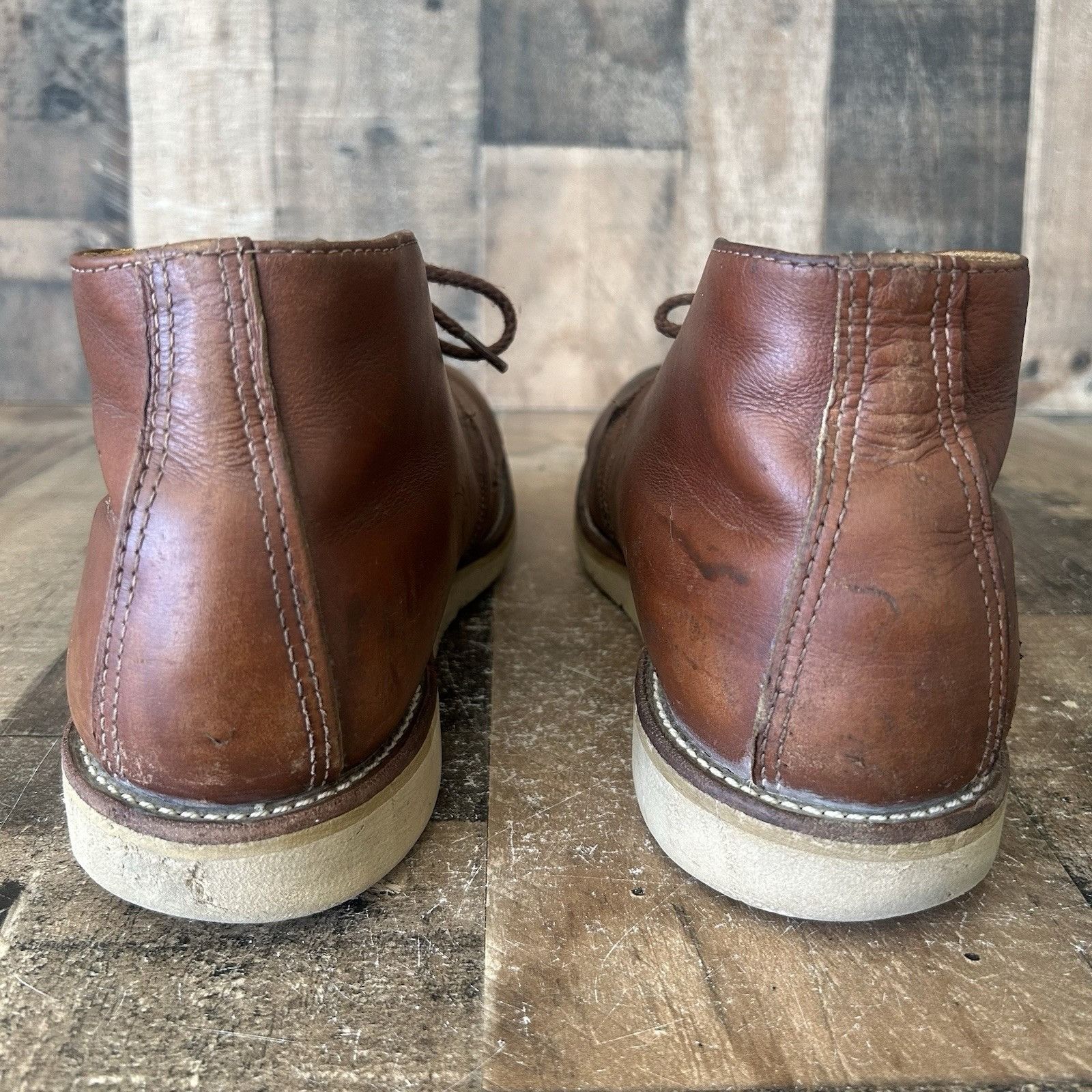 Red Wing Red Wing 595 Chukka Leather Lace Up Work Boots Mens 11.5 EE Size US 11.5 / EU 44-45 - 9 Thumbnail