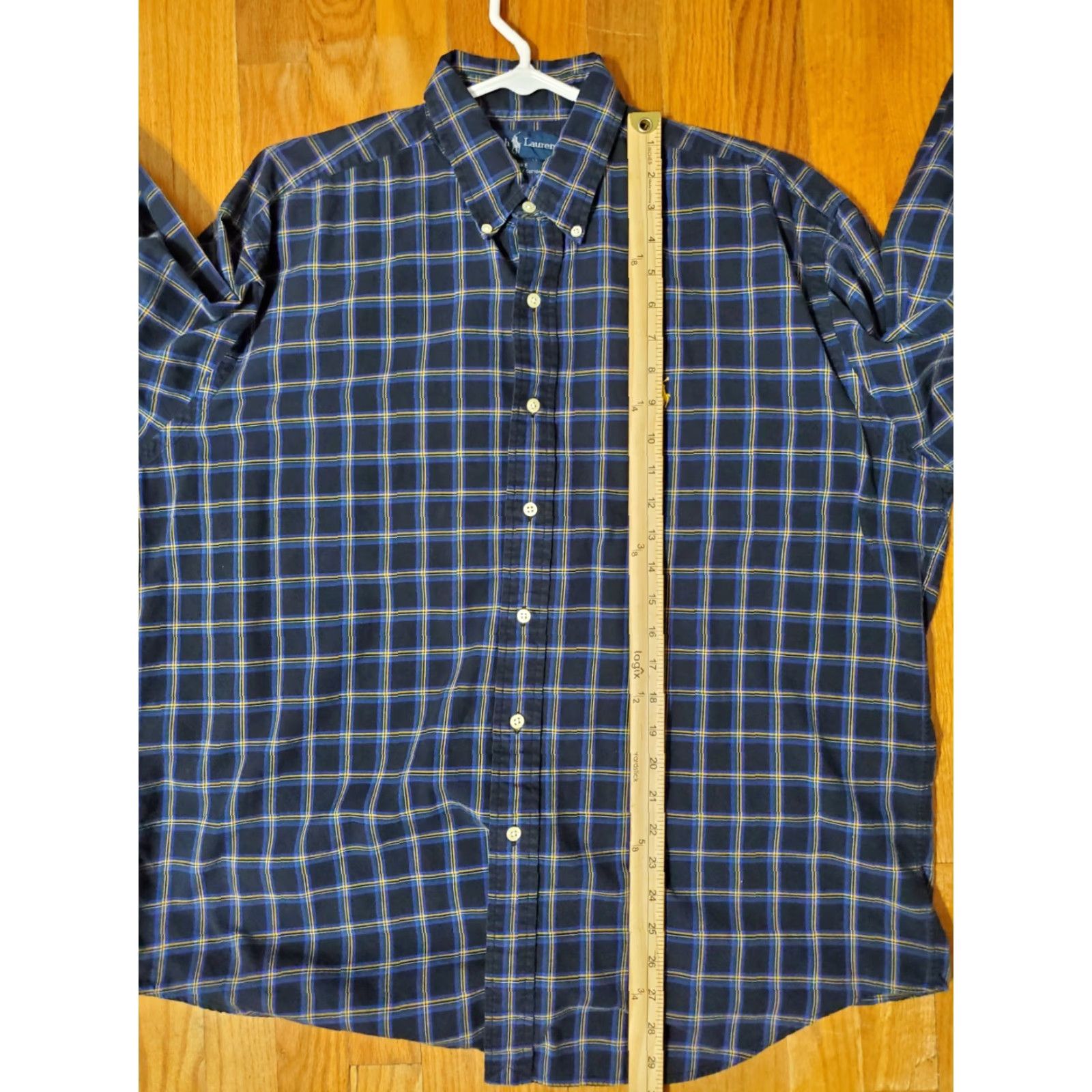 Ralph Lauren Ralph Lauren Blake Button-Up Shirt Navy Plaid 100% Cotton Large Mens Long Sleeve Classic Preppy Logo Size US L / EU 52-54 / 3 - 7 Thumbnail
