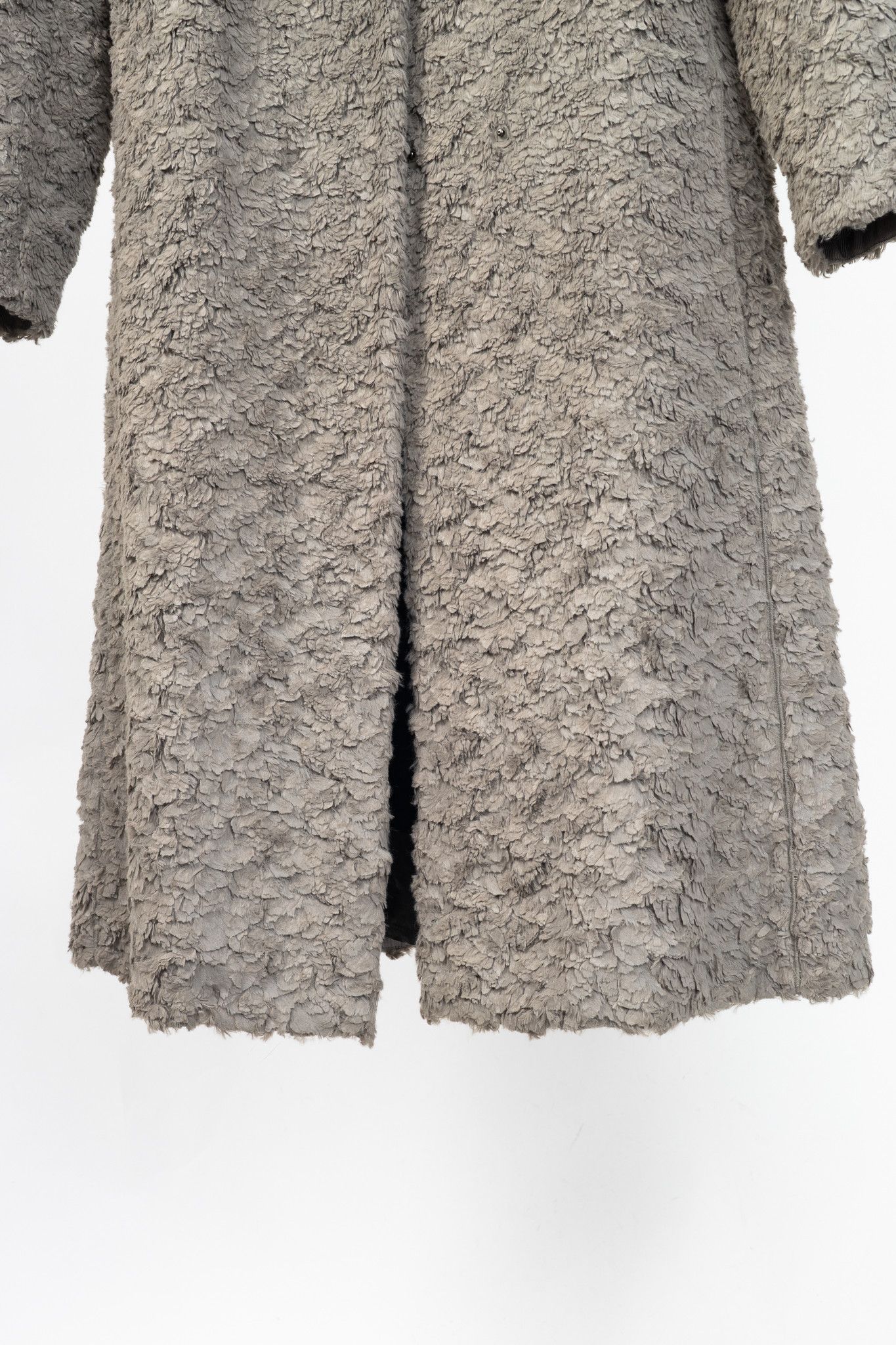 Annette Gortz Annette Gortz AW13 "Bird" Grey Faux-Fur Snap-Closure Coat Size M / US 6-8 / IT 42-44 - 7 Thumbnail