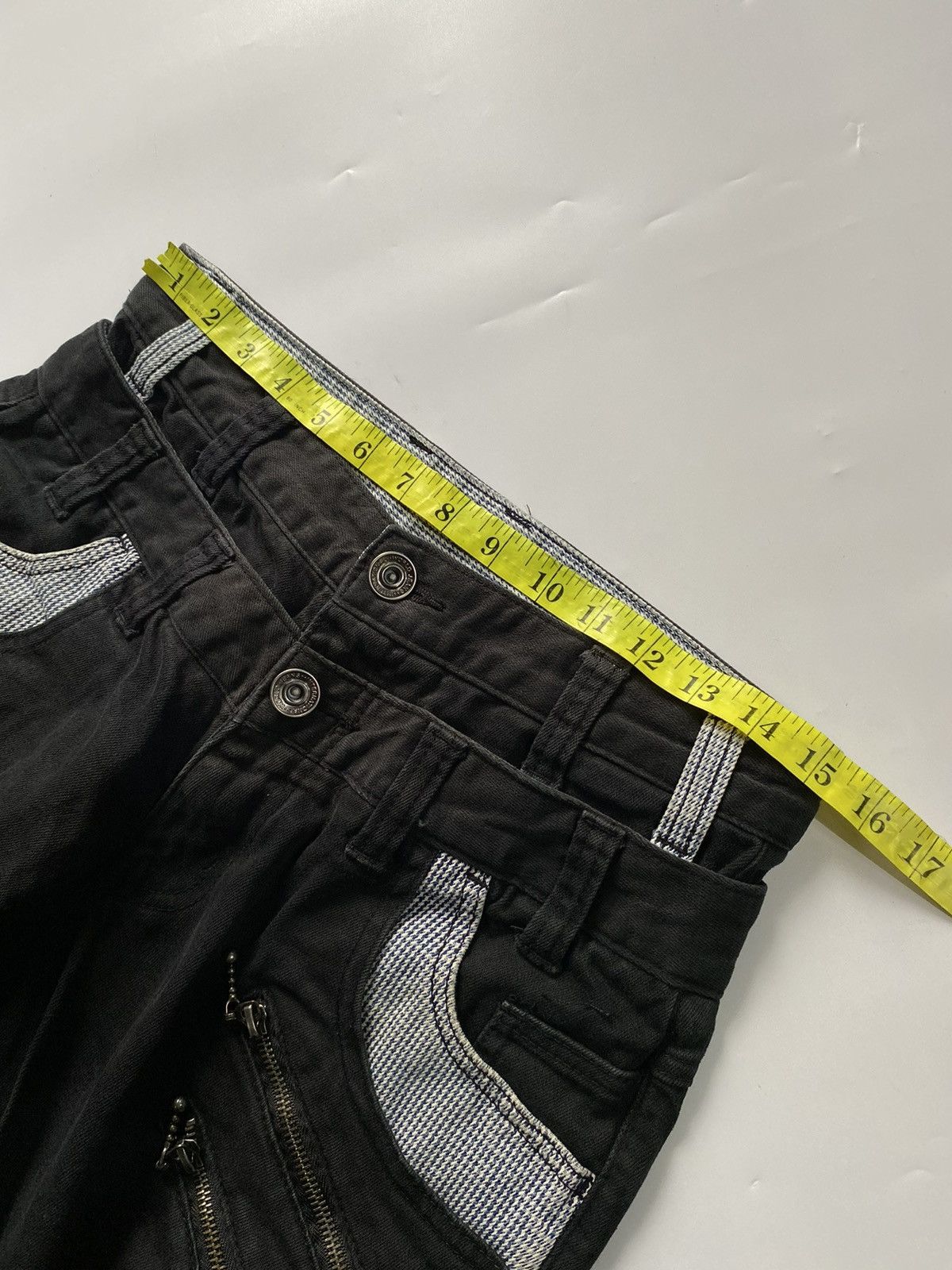 Japanese Brand Flared laces up double wash no tag jeans pant ifsixwasnine Size US 30 / EU 46 - 9 Thumbnail