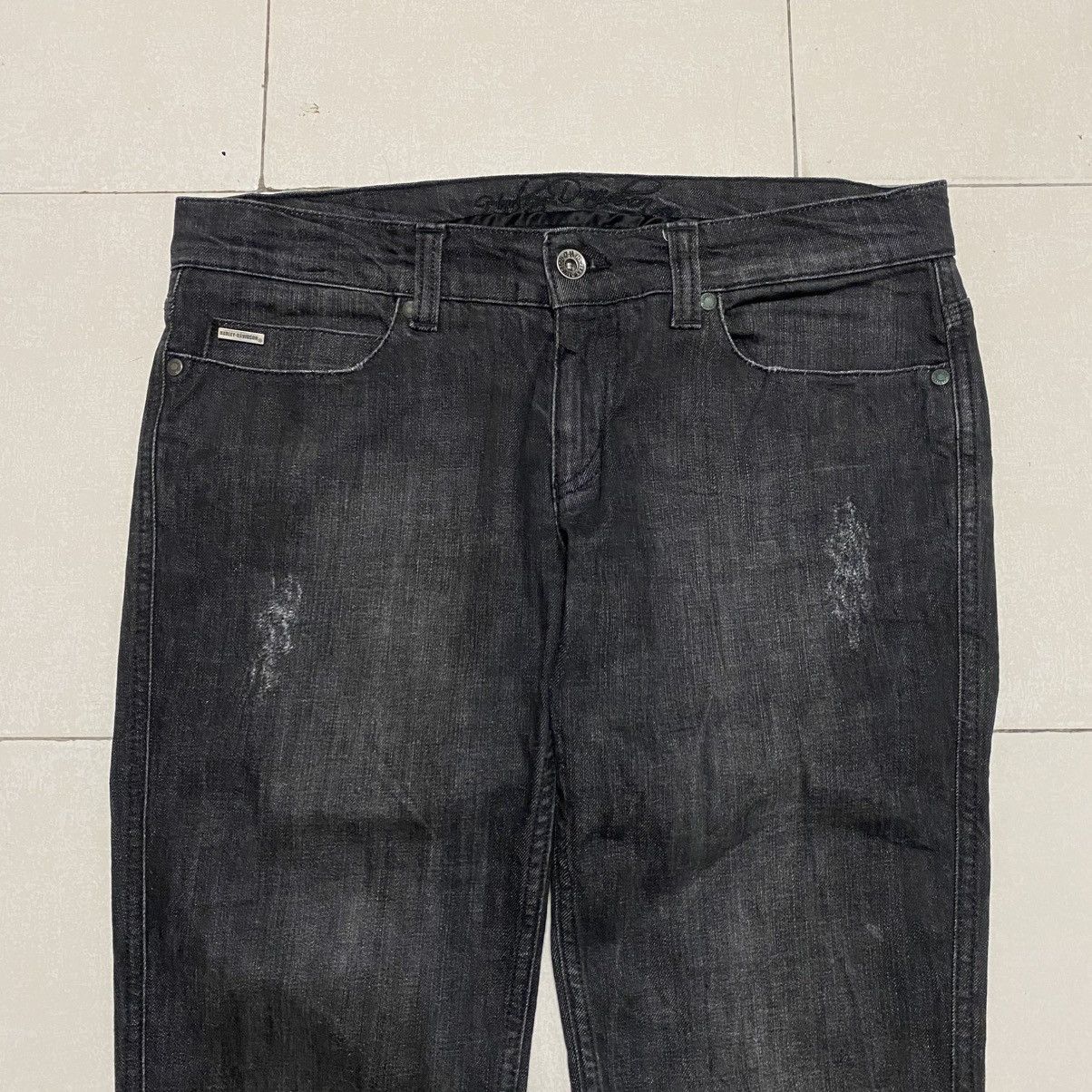 Harley Davidson Harley Davidson Black Denim Jeans Size US 31 - 2 Thumbnail