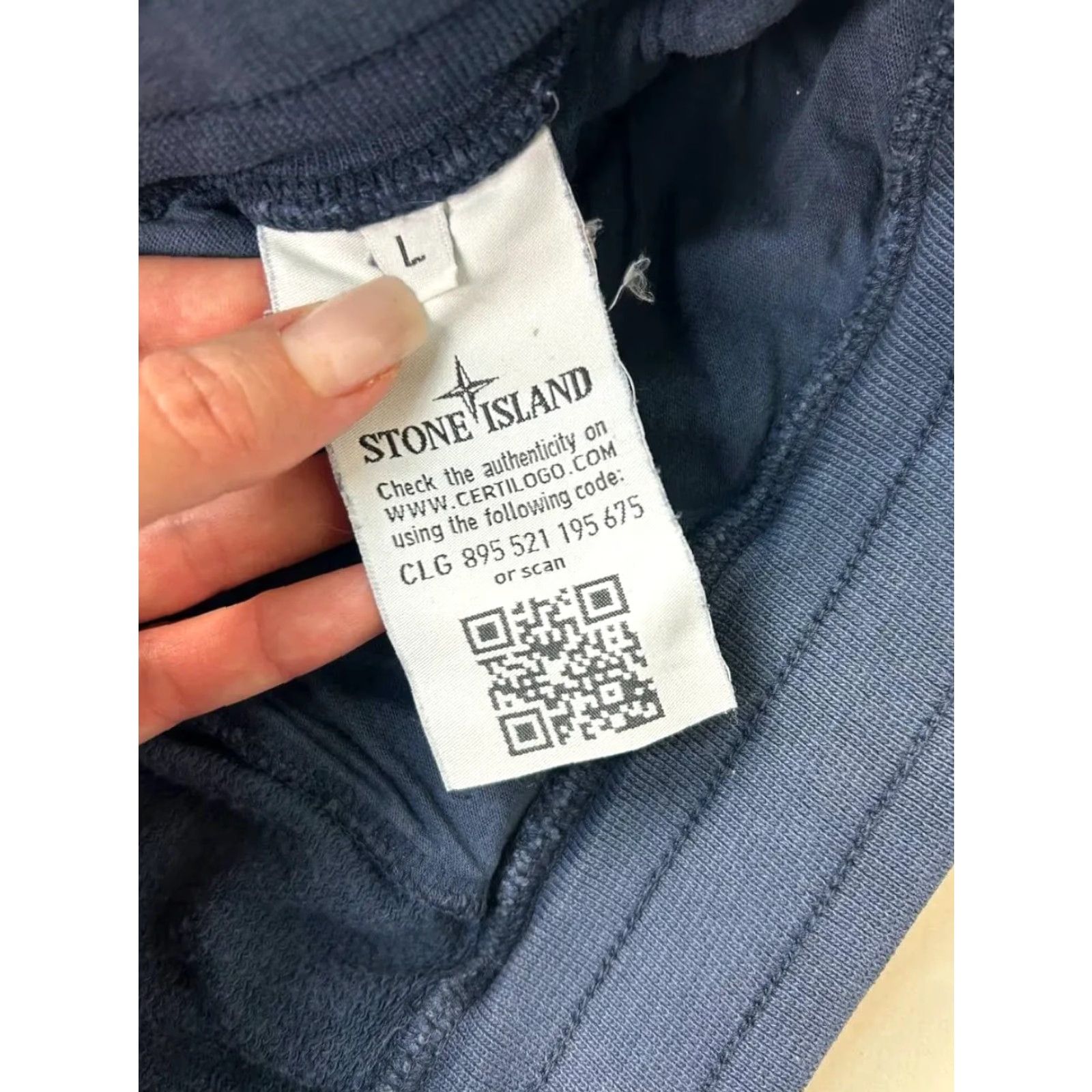 Stone Island Stone Island Navy Cargo Joggers Sweatpants Mens Size L Blue Size US 33 - 4 Thumbnail
