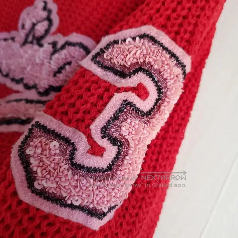 Valentino Valentino Red Embroidered Long-Sleeve Sweater . Size M / US 6-8 / IT 42-44 - 4 Thumbnail