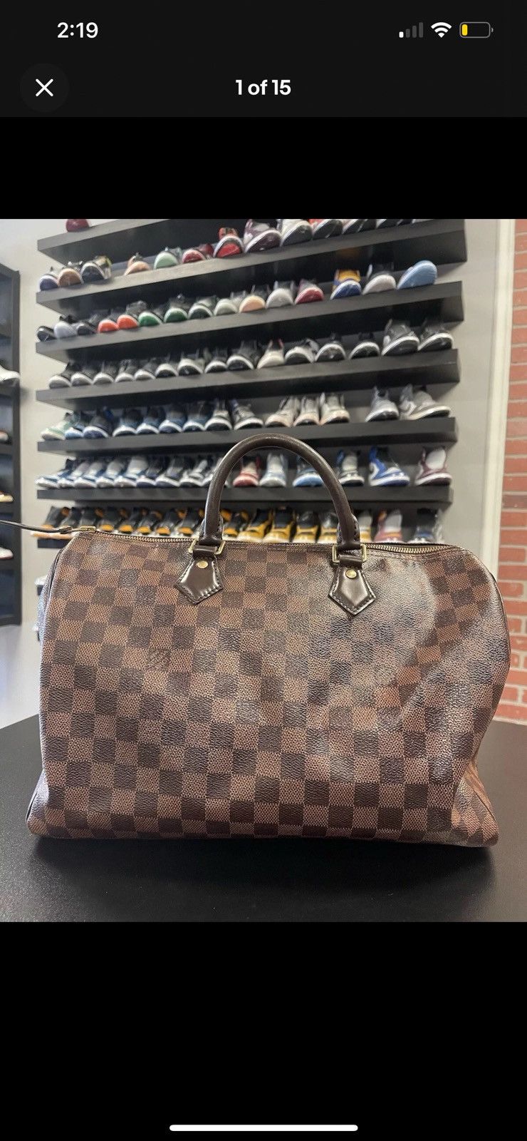 Louis Vuitton Louis Vuitton Speedy Duffle 35 Brown Canvas Damier Ebene Size ONE SIZE - 1 Thumbnail