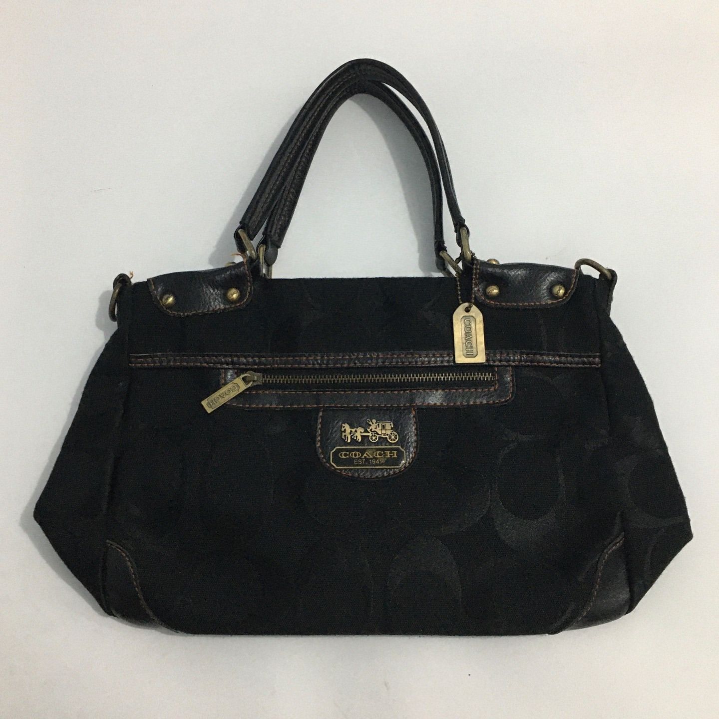 Coach Coach Poppy Canvas Leather Monogram Handbag Size ONE SIZE - 1 Thumbnail