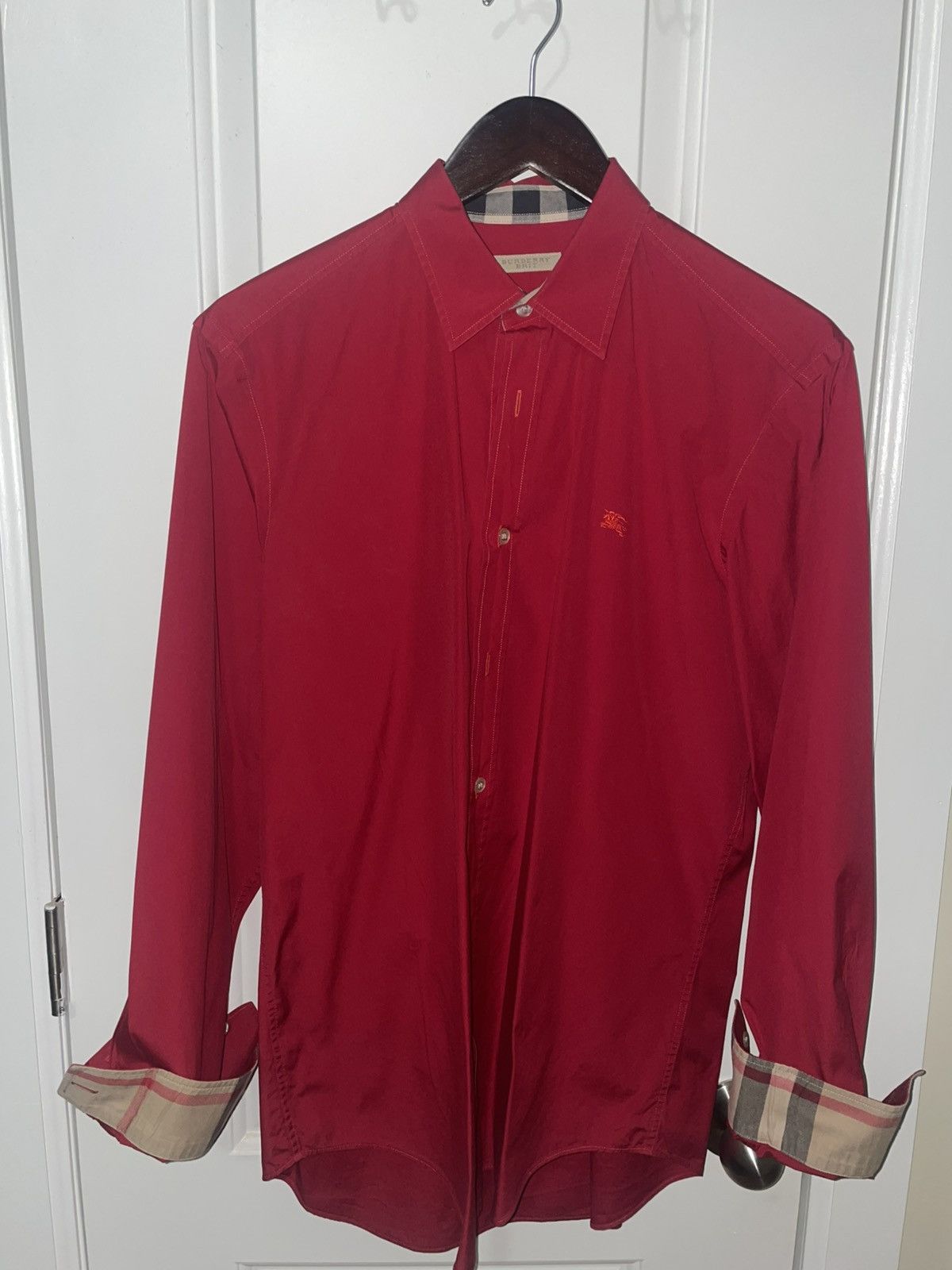 Burberry Red Burberry button up Size US M / EU 48-50 / 2 - 1 Thumbnail