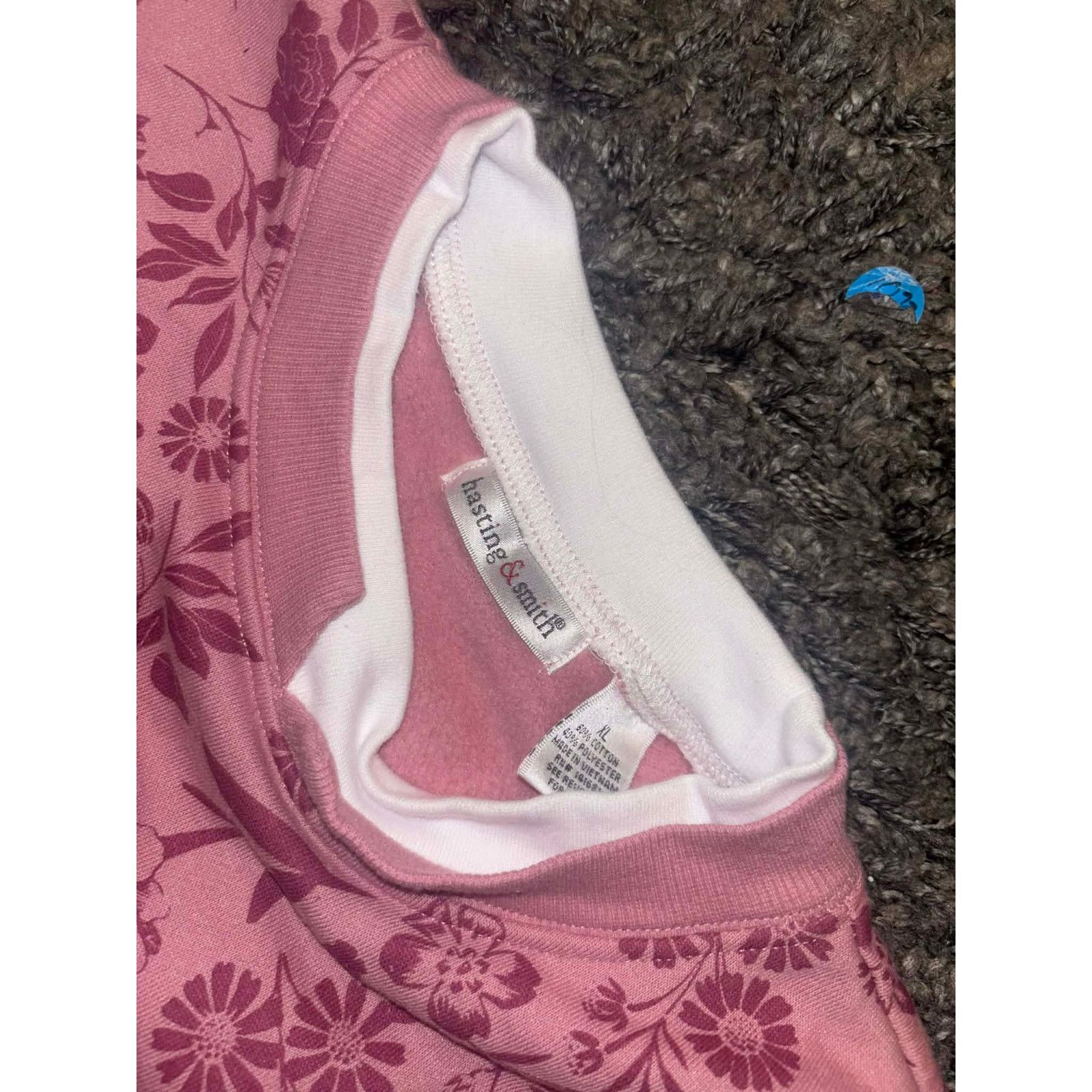 Other Hastings & Smith Sweatshirt Floral Crewneck Pullover Pink XL Size XL / US 12-14 / IT 48-50 - 12 Thumbnail