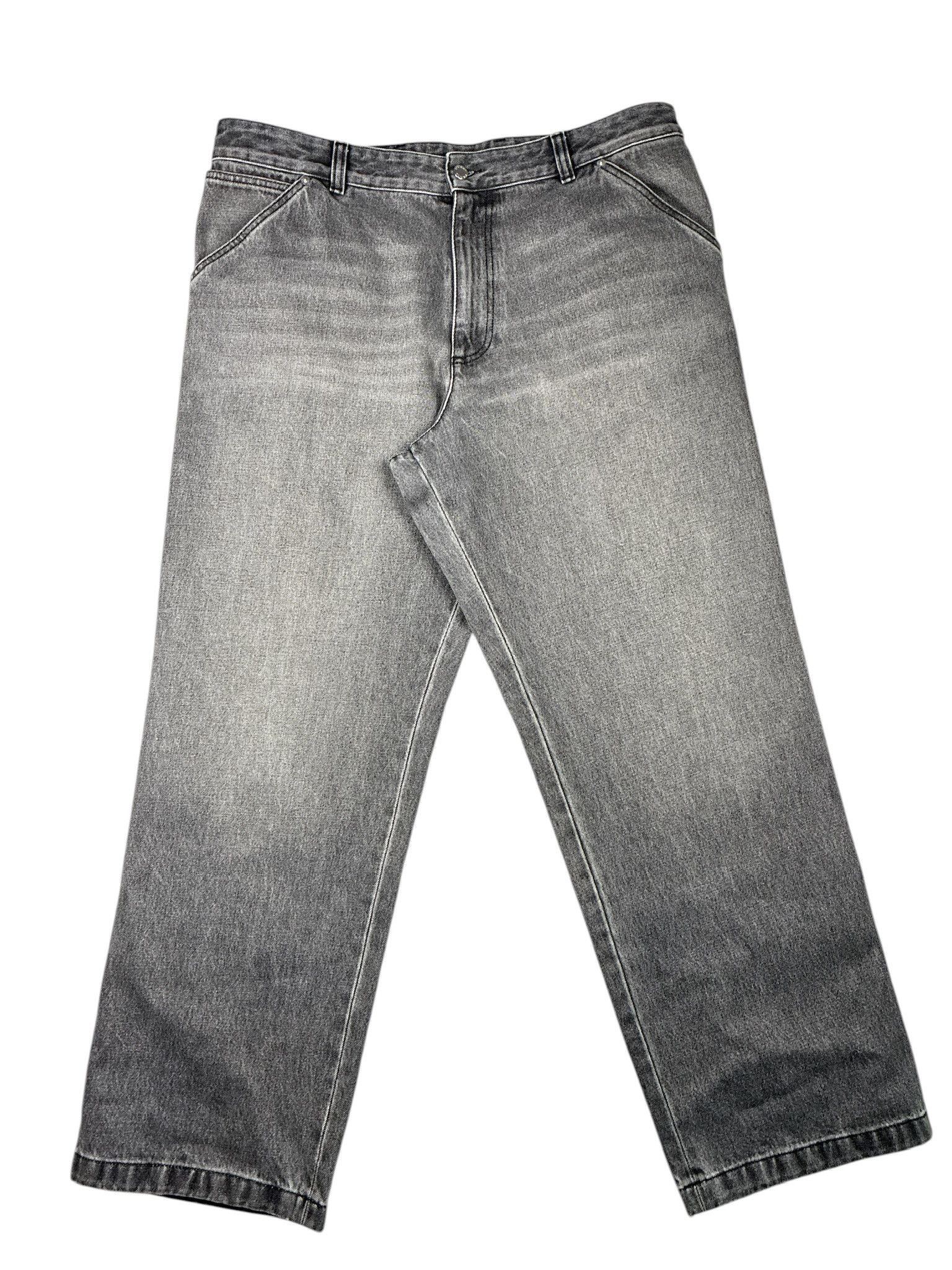 Prada Prada Washed Grey Denim Wide Jeans Size US 38 / EU 54 - 1 Thumbnail
