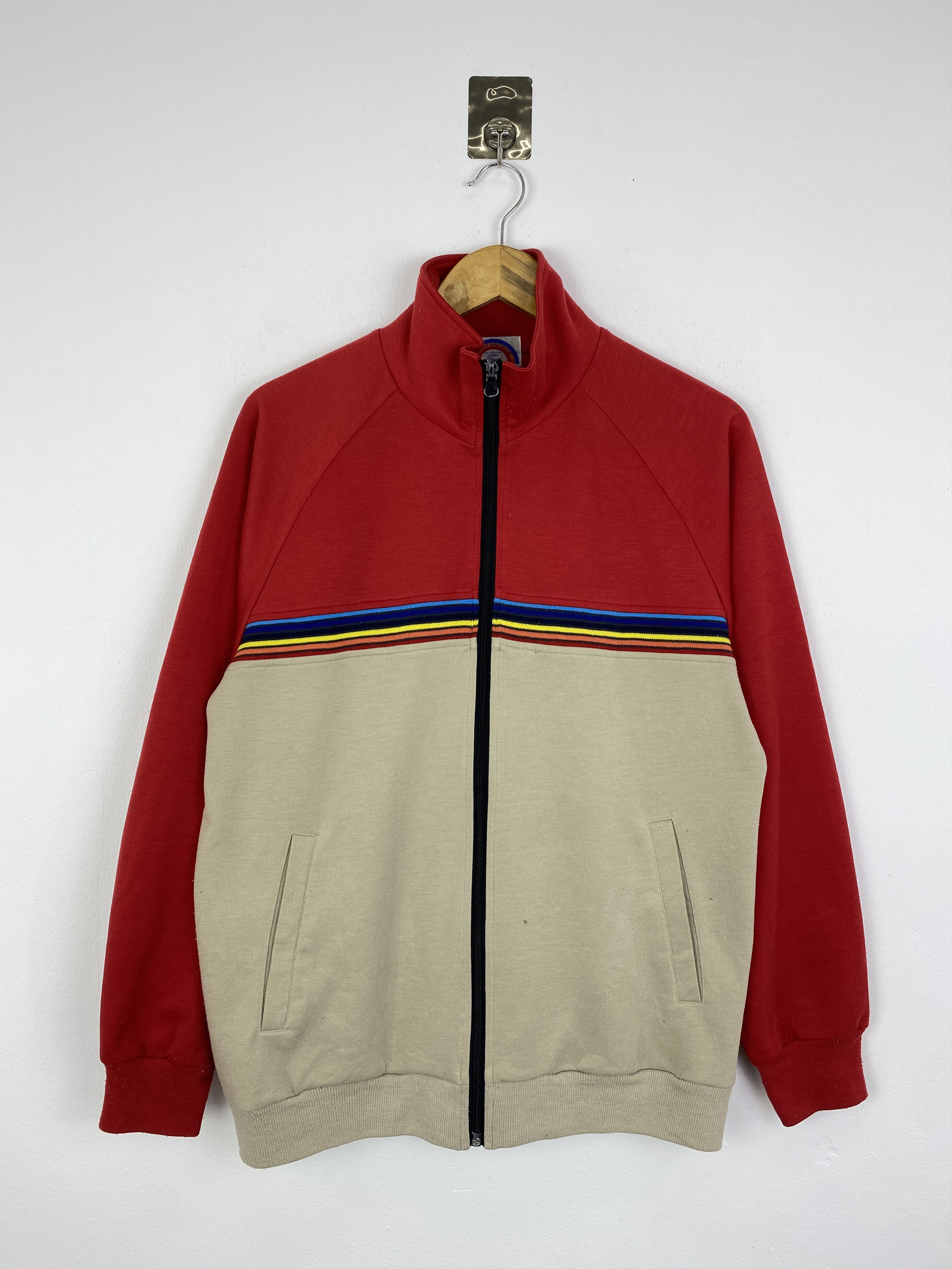 Japanese Brand Vintage 80s Rainbow Zipper Up Sweater J0001 Size US M / EU 48-50 / 2 - 1 Thumbnail