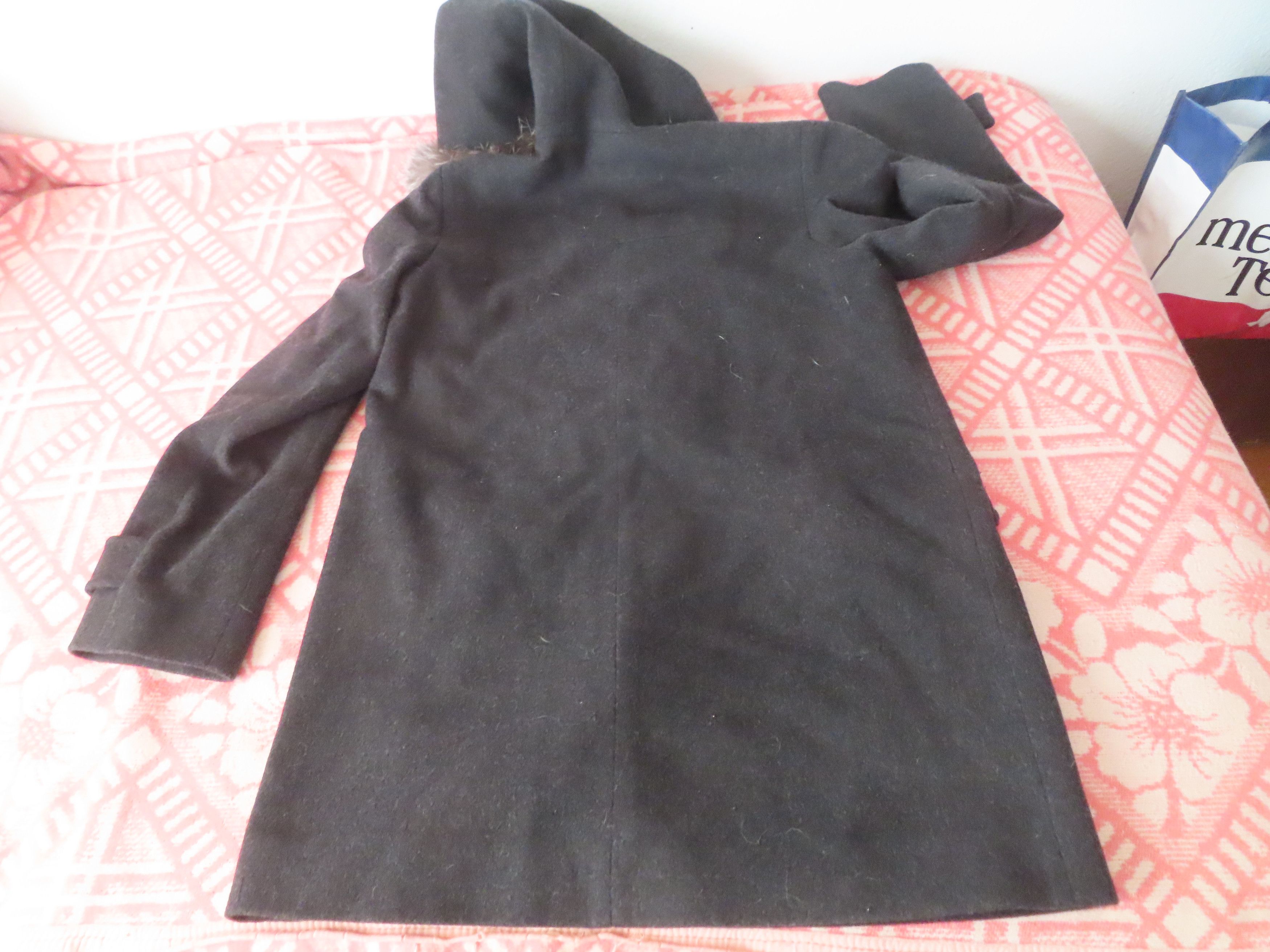 Designer × Loro Piana × Vintage FLEURETTE Loro Piana ITALY Wool Coat FOX FUR Hood Size M / US 6-8 / IT 42-44 - 5 Thumbnail
