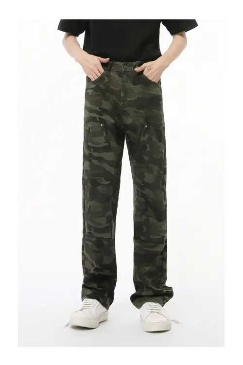 VIBE American camouflage patchwork high street vintage jeans Size US 32 / EU 48 - 2 Thumbnail