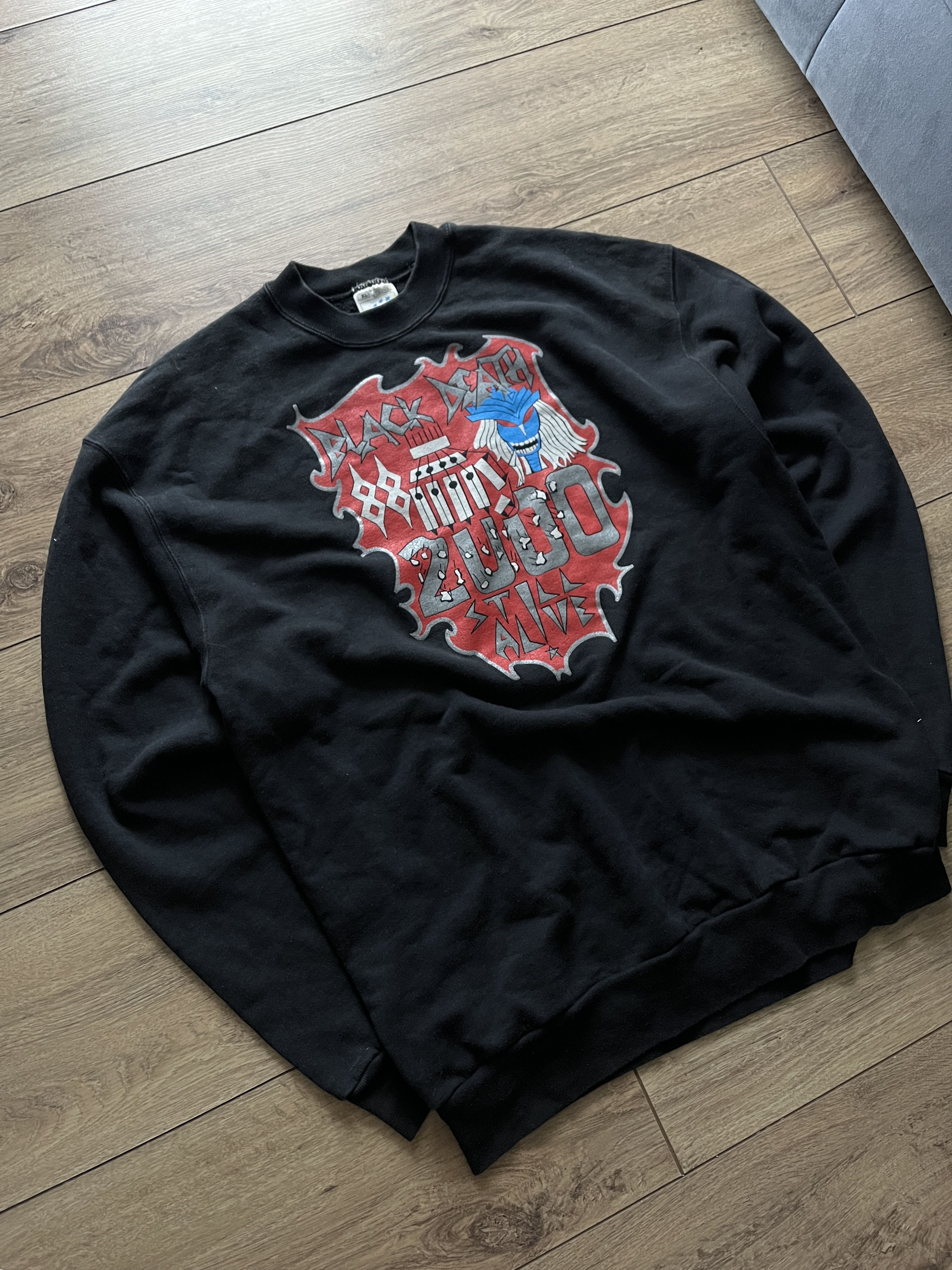 Band Tees × Vintage Vintage Black Death Still Alive crewneck Y2K band tee Size US XL / EU 56 / 4 - 2 Thumbnail