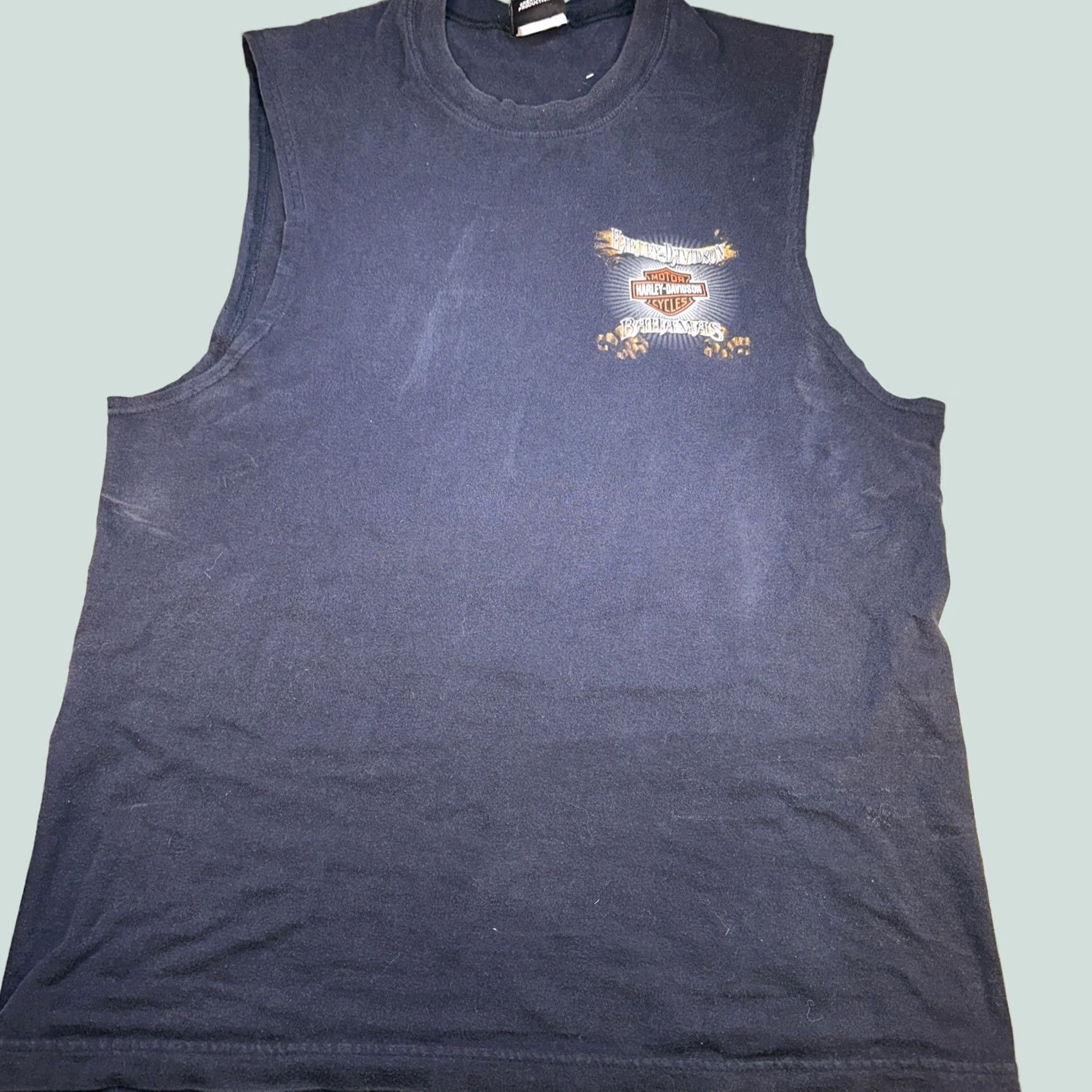 Harley Davidson VINTAGE Harley-Davidson Muscle Tee Bahamas Medium Black Men T-Shirt M Black Mens Y2K Size US M / EU 48-50 / 2 - 1 Thumbnail