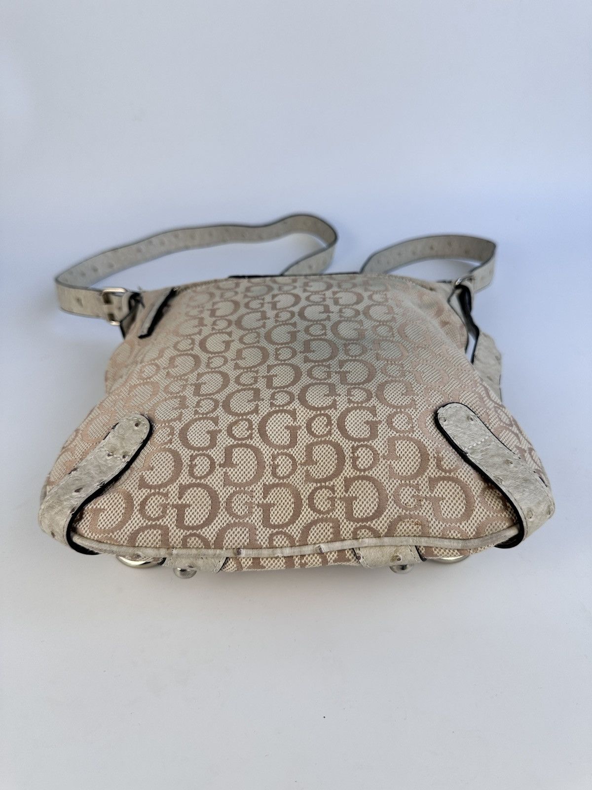 Guess Guess Vintage Monogram Shoulder Bag Logo Print Studded Y2K Size ONE SIZE - 6 Thumbnail