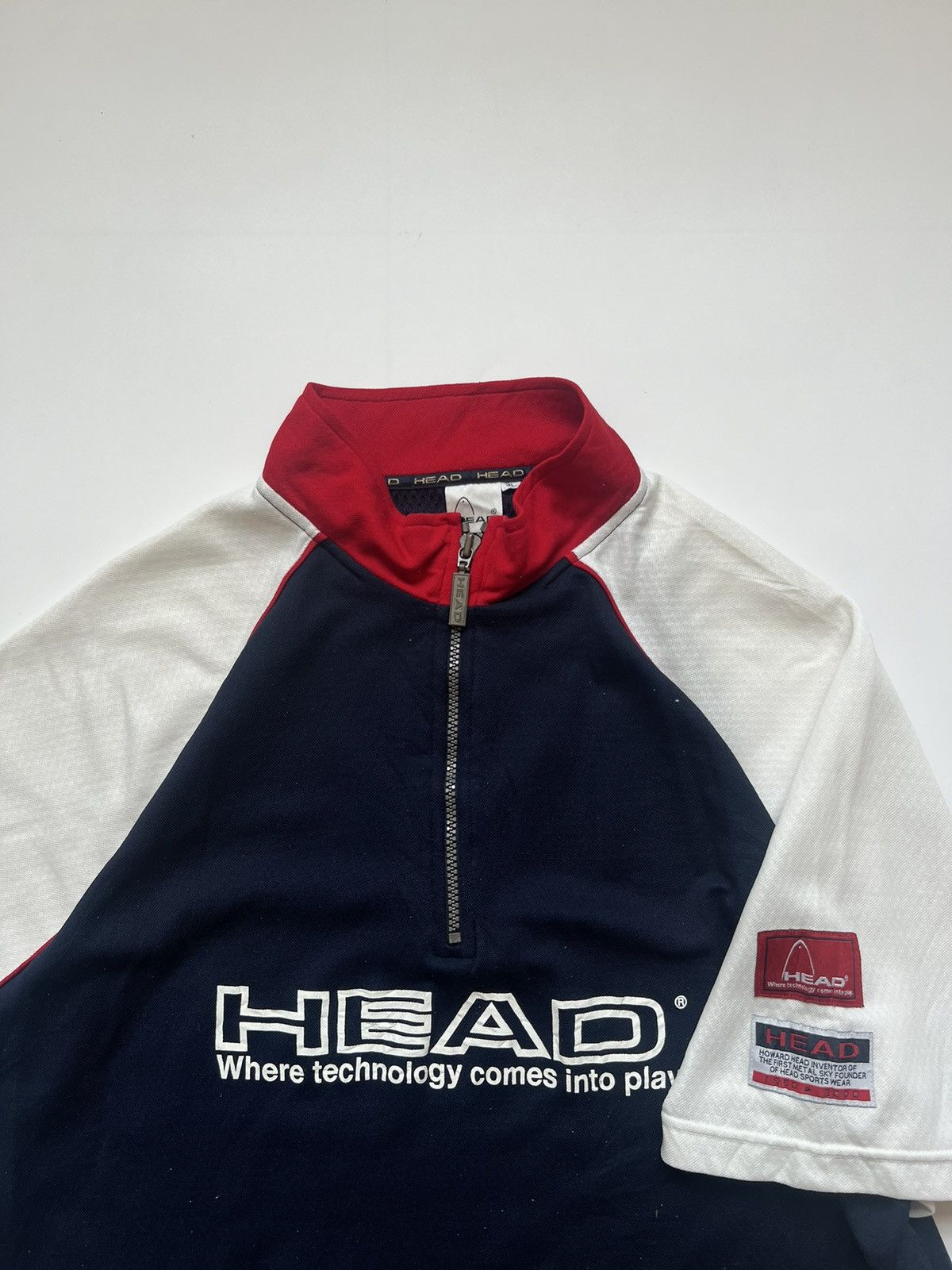 Japanese Brand × Vintage 1990's Head Half Zip Sportswear Size US XXL / EU 58 / 5 - 5 Thumbnail