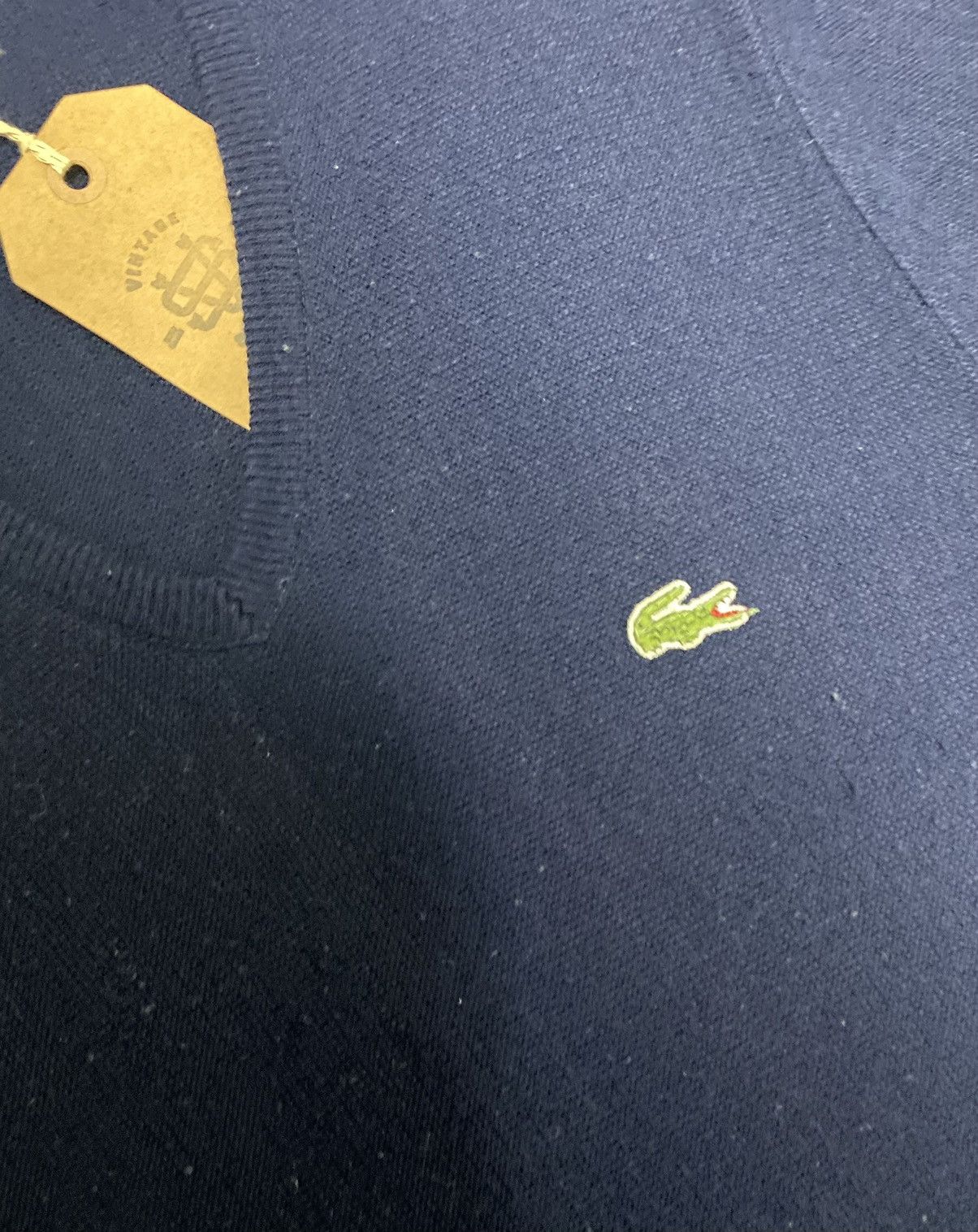 Lacoste × Vintage Crazy Y2K Vintage 70’s Lacoste V Neck Sweater M Size US M / EU 48-50 / 2 - 2 Thumbnail