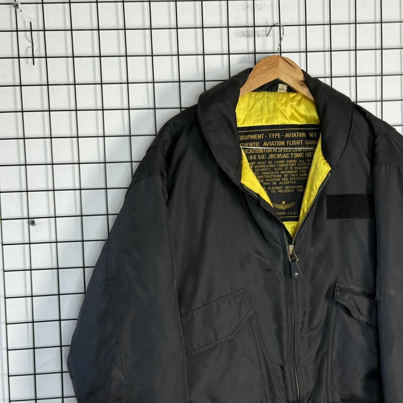 Vintage Vintage 90s Aviation Style Jacket Black Bomber Boxy Size US L / EU 52-54 / 3 - 4 Thumbnail