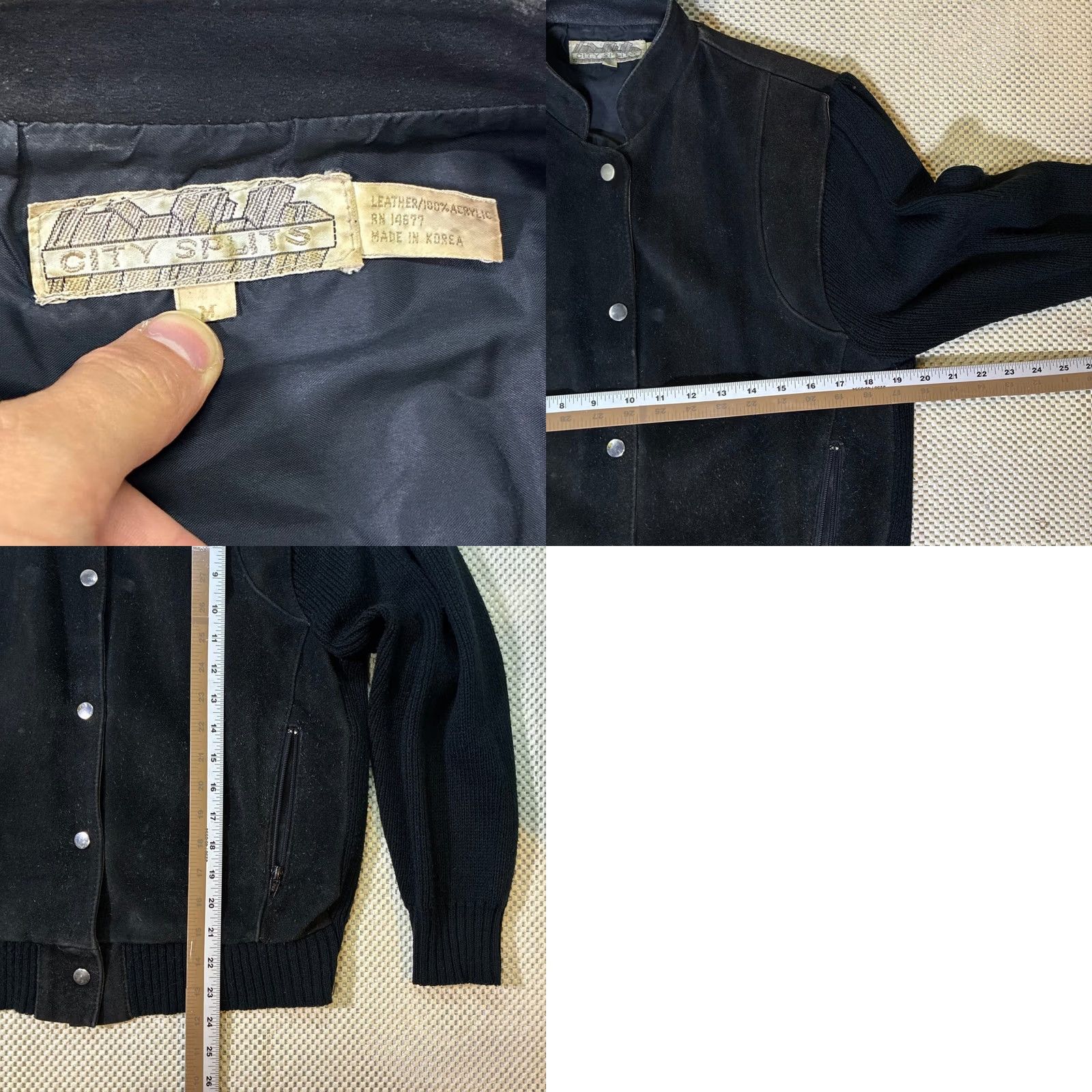Vintage VINTAGE CITY SPITS Suede Knit Bomber Jacket Black Women M Snap Front Retrospective Casual Jacket Mens? Size M / US 6-8 / IT 42-44 - 8 Thumbnail