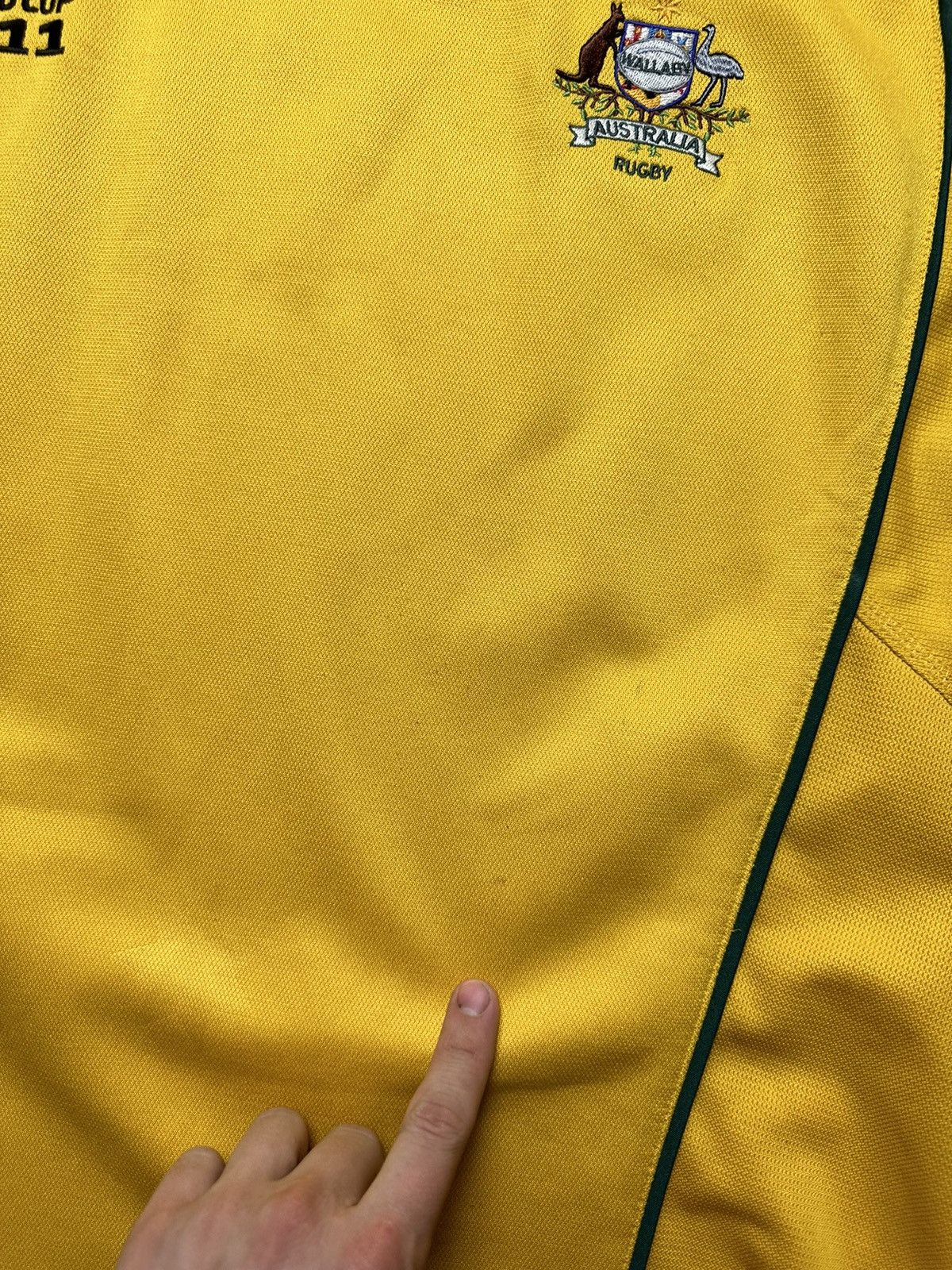Vintage Vintage Australia rugby jersey size XXL yellow Size US XXL / EU 58 / 5 - 4 Thumbnail