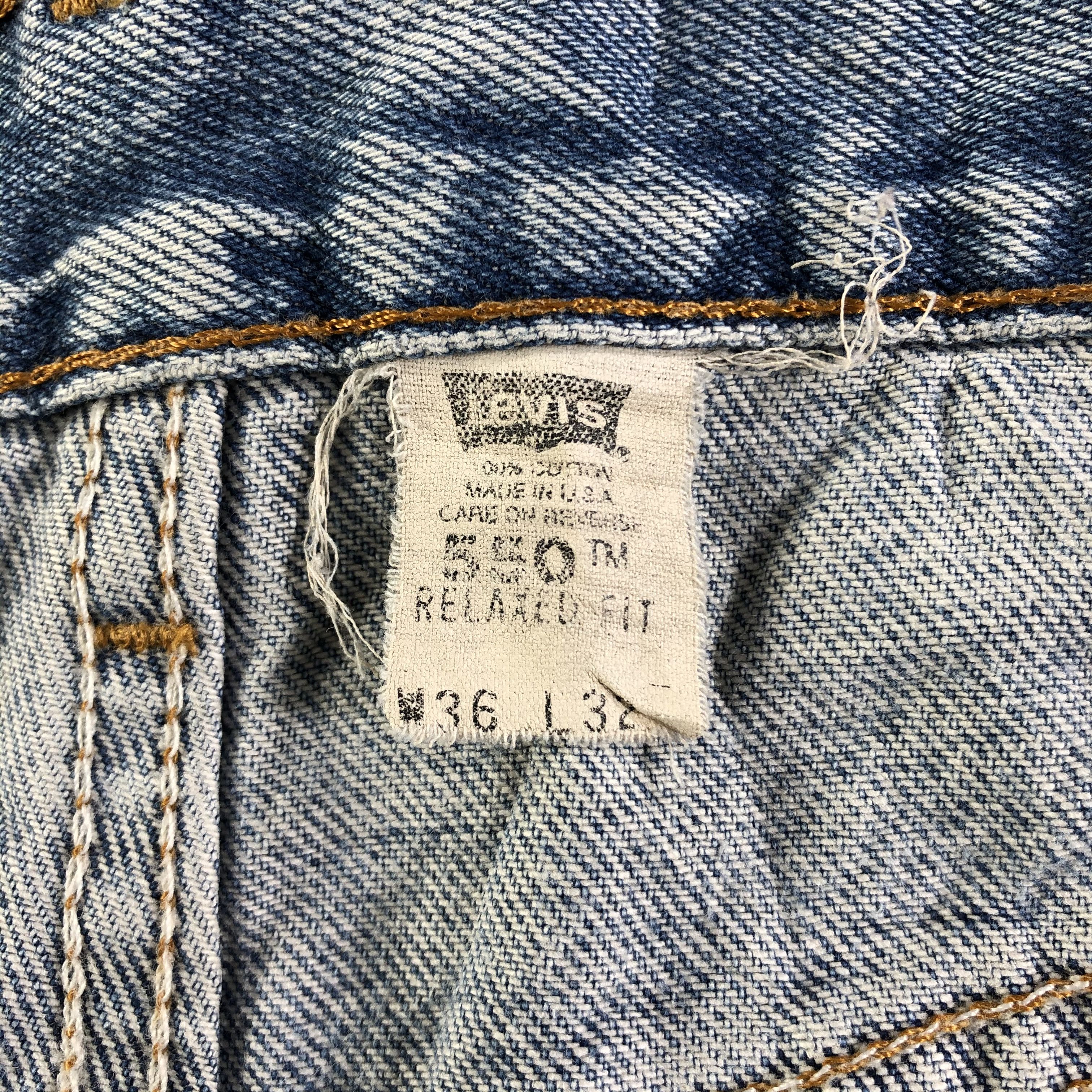 Levi's Vintage Blue Wash Levis 550 Jeans-J3022 Size US 35 - 13 Thumbnail